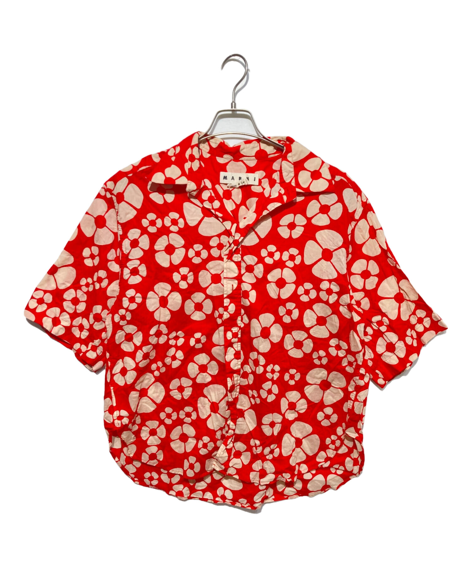 中古・古着通販】MARNI (マルニ) 花柄シャツ レッド サイズ:46