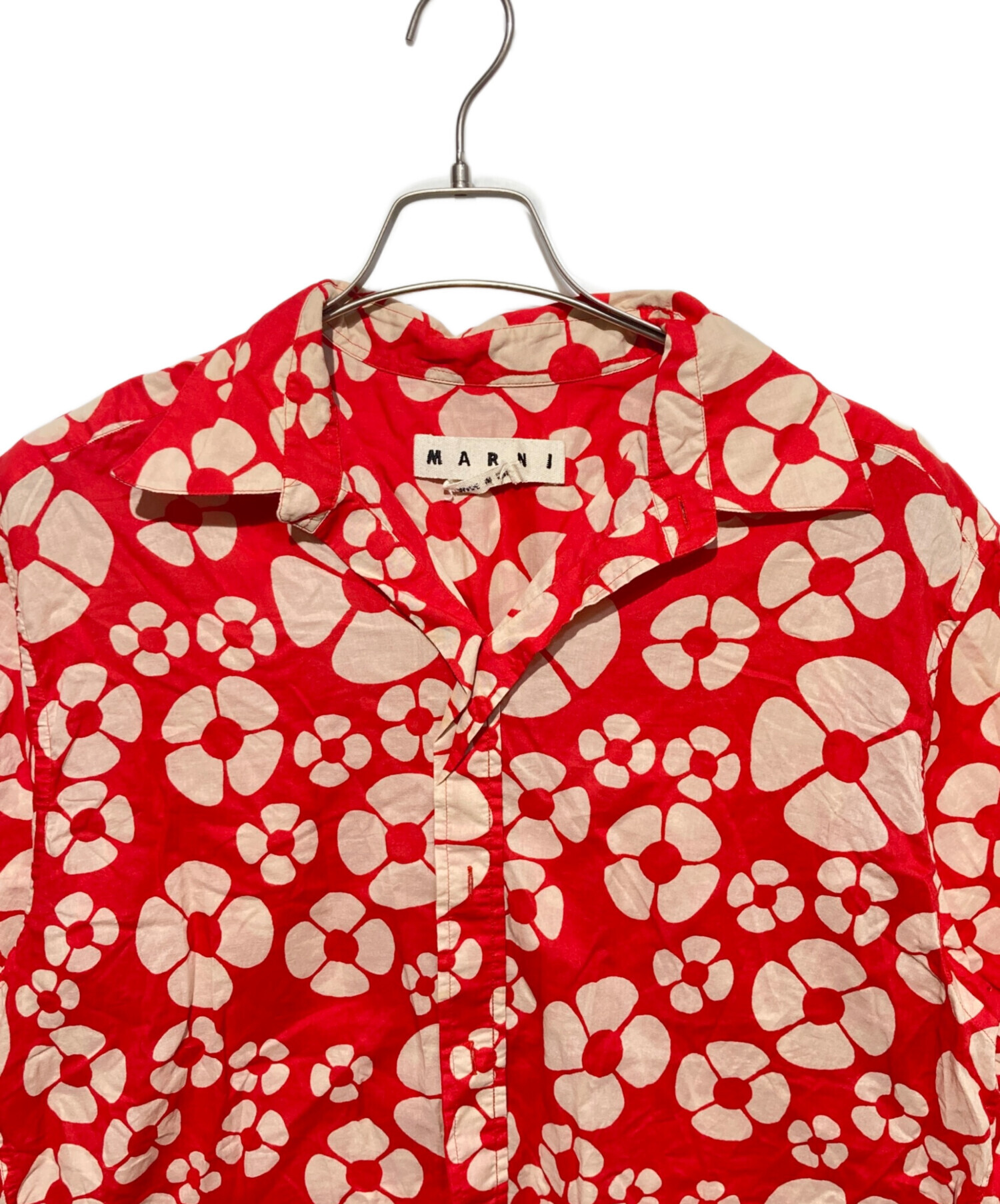 中古・古着通販】MARNI (マルニ) 花柄シャツ レッド サイズ:46