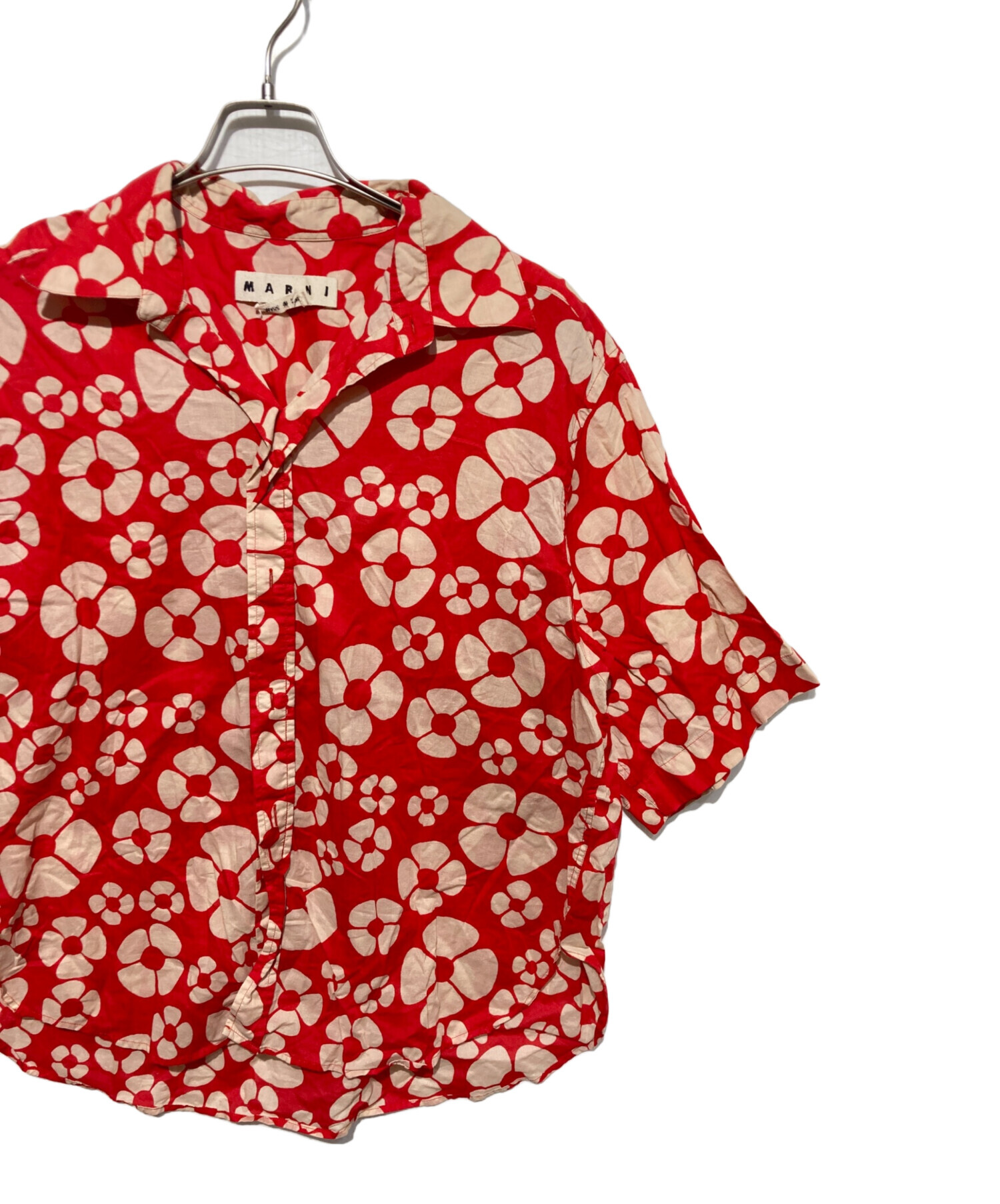 中古・古着通販】MARNI (マルニ) 花柄シャツ レッド サイズ:46