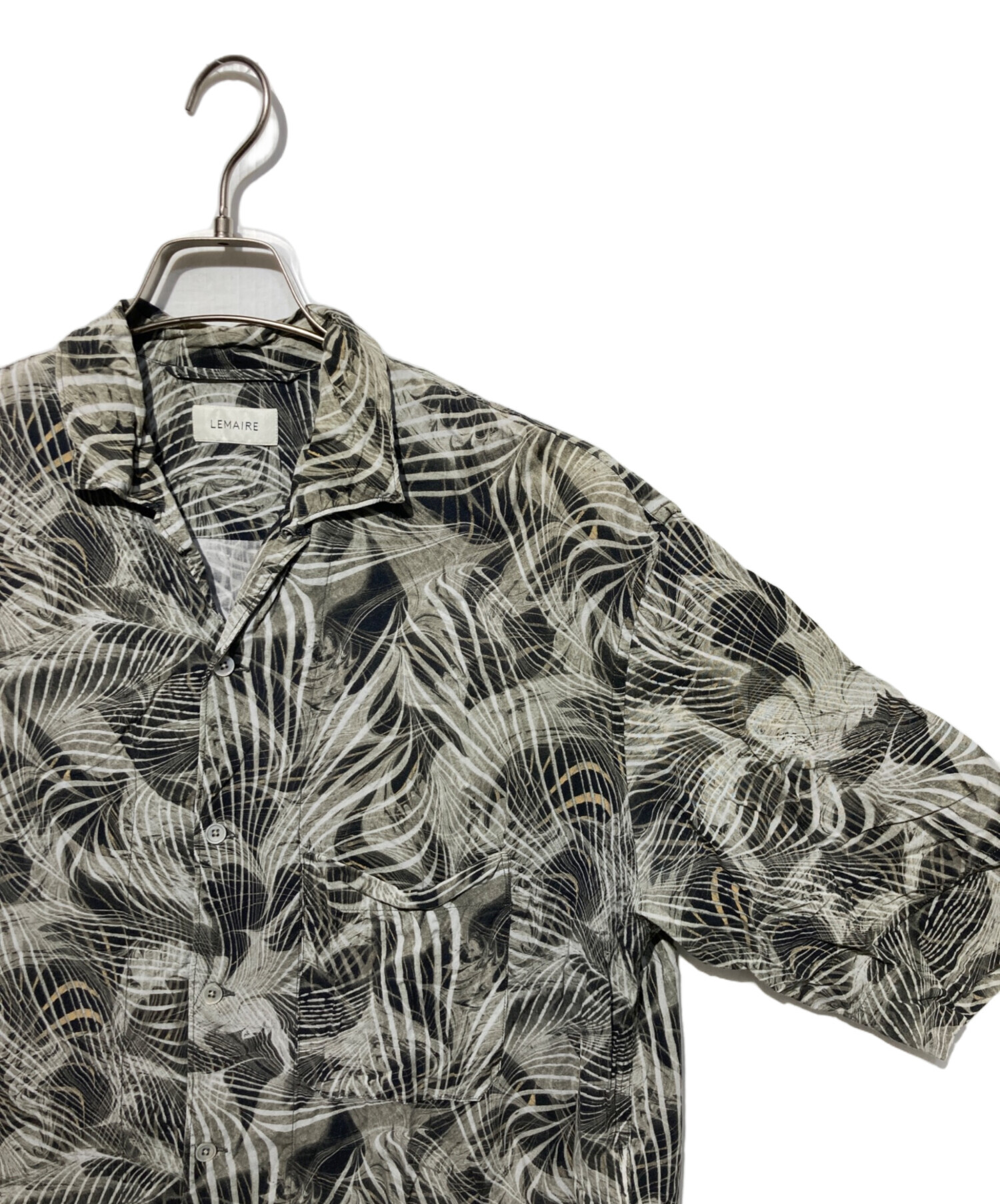 中古・古着通販】LEMAIRE (ルメール) 総柄レーヨンシャツ グレー