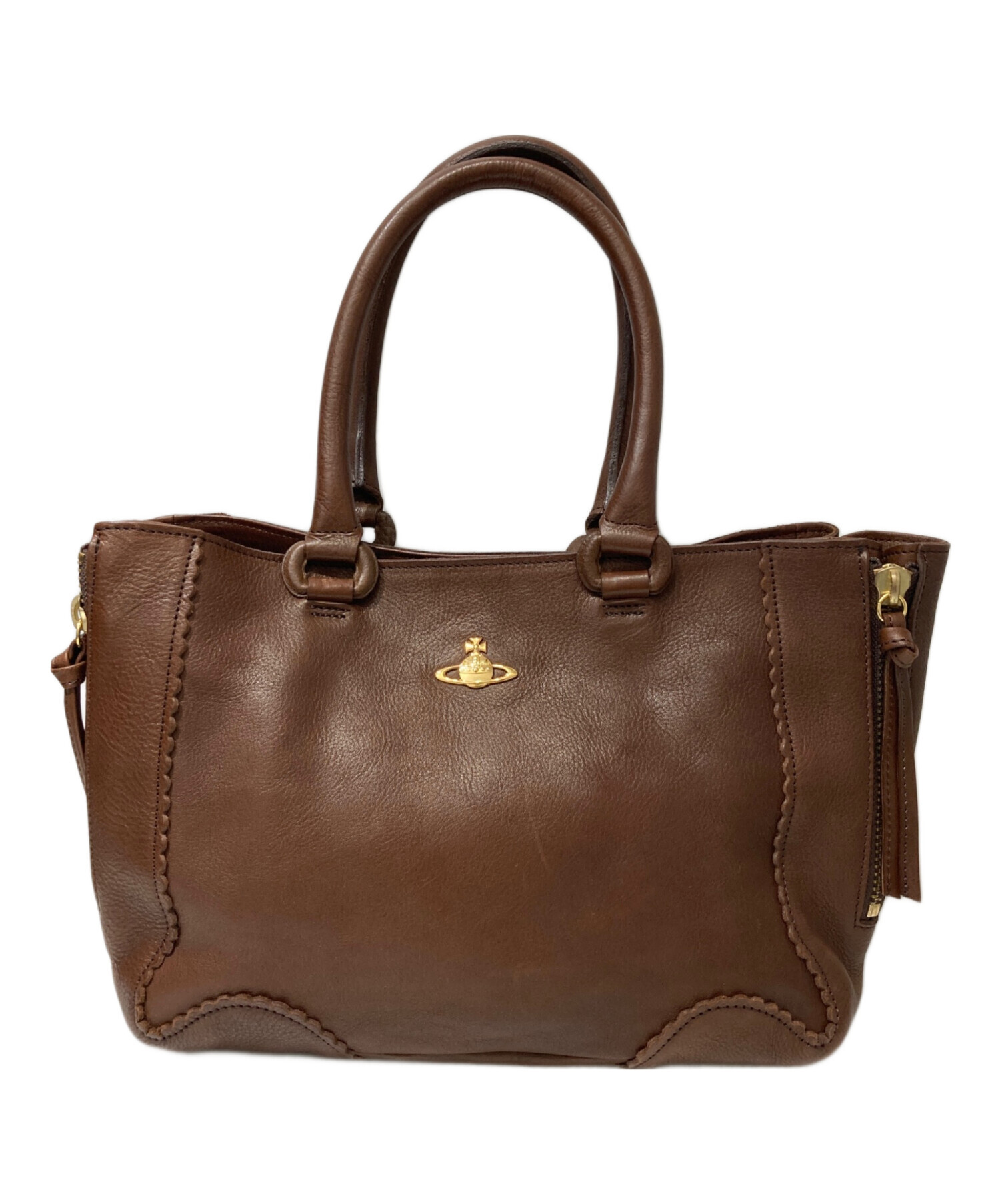 【廃盤】【美品】Vivienne オーブ ハンドバッグ トップハンドル レザー 中古・古着通販】Vivienne Westwood (ヴィヴィアンウエストウッド