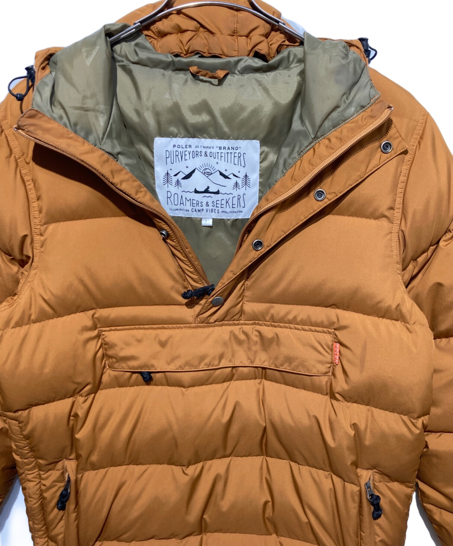 中古・古着通販】POLeR (ポーラー) ダウンプルオーバー ブラウン 中古・古着通販】POLeR (ポーラー) ダウンプルオーバー ブラウン