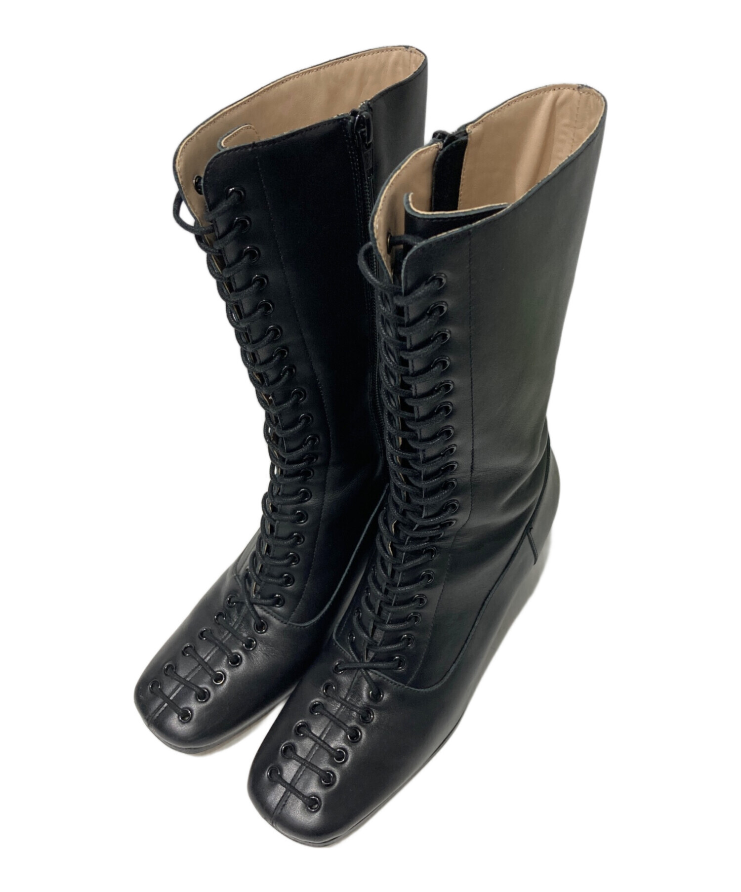 中古・古着通販】FETICO (フェティコ) LACE-UP BOOTS ブラック サイズ