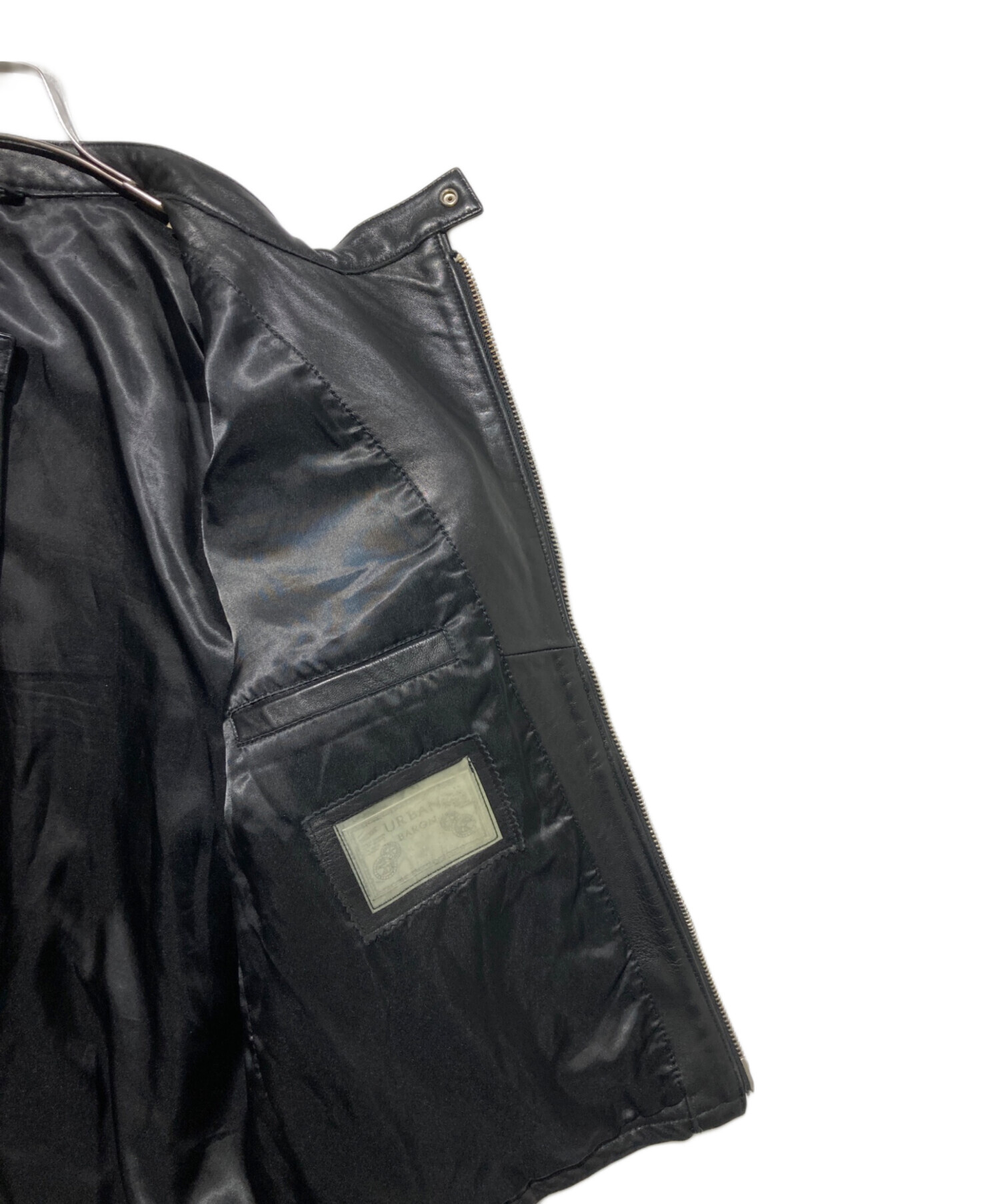 『極美品』URBAN BARON ライダースジャケット XXL 黒 中古・古着通販】URBAN BARON (アーバンバロン) シングルライダース