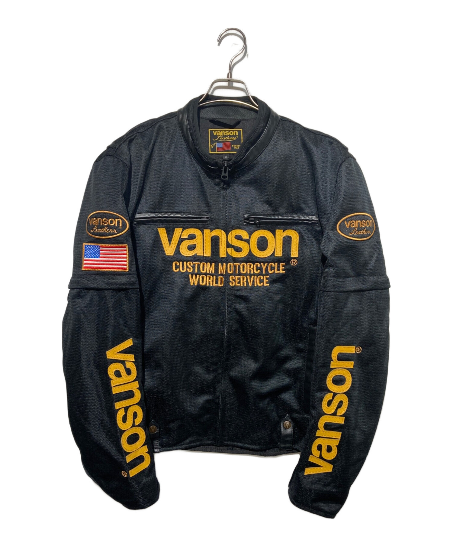 中古・古着通販】VANSON (バンソン) メッシュジャケット ブラック