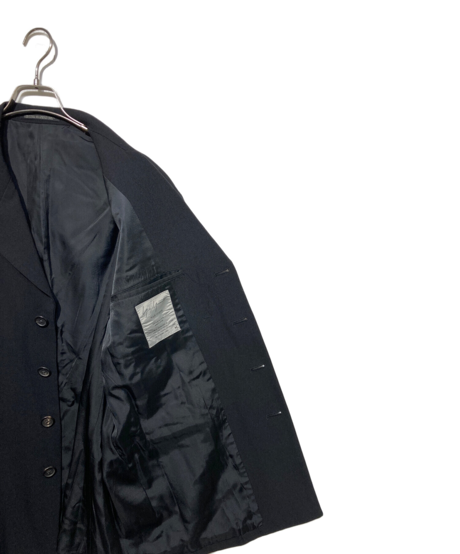 Yohji Yamamoto POUR HOMMEブラック テーラードジャケット 中古・古着通販】Yohji Yamamoto pour homme (ヨウジヤマモト