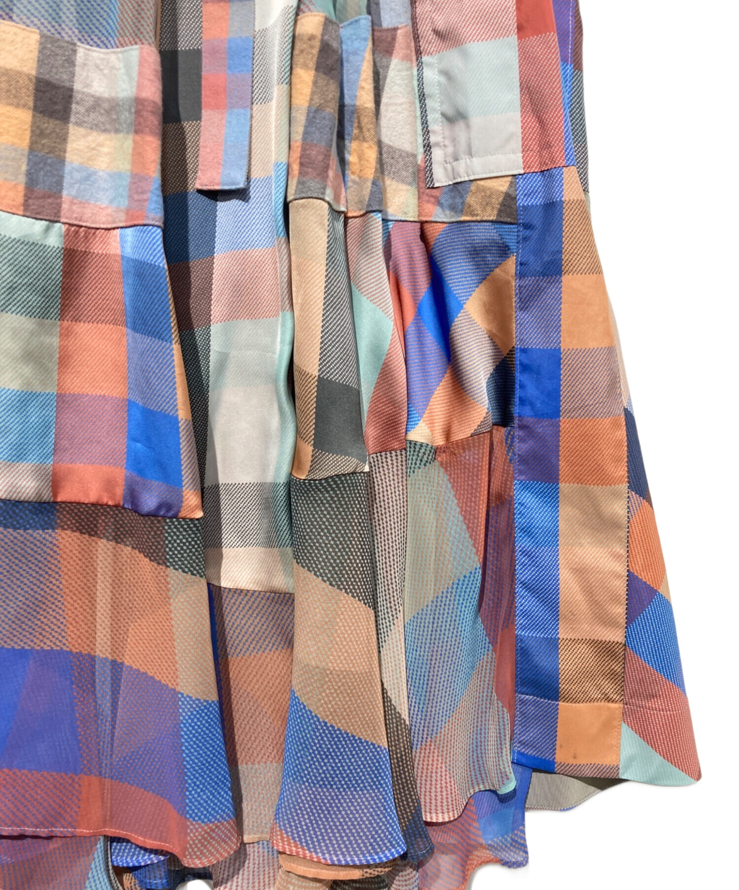中古・古着通販】sacai (サカイ) Patchwork Plaid Skirt マルチカラー