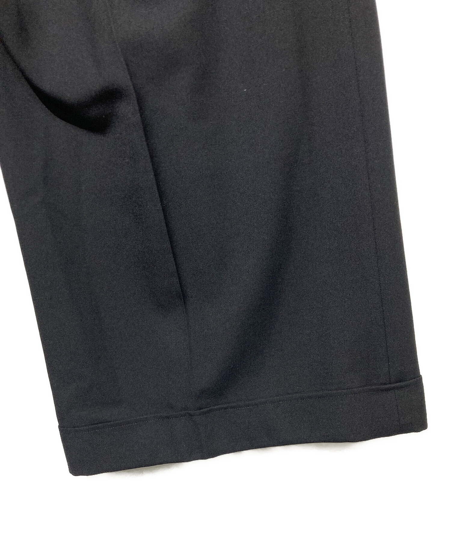 中古・古着通販】Y's (ワイズ) タックワイドスラックス ネイビー