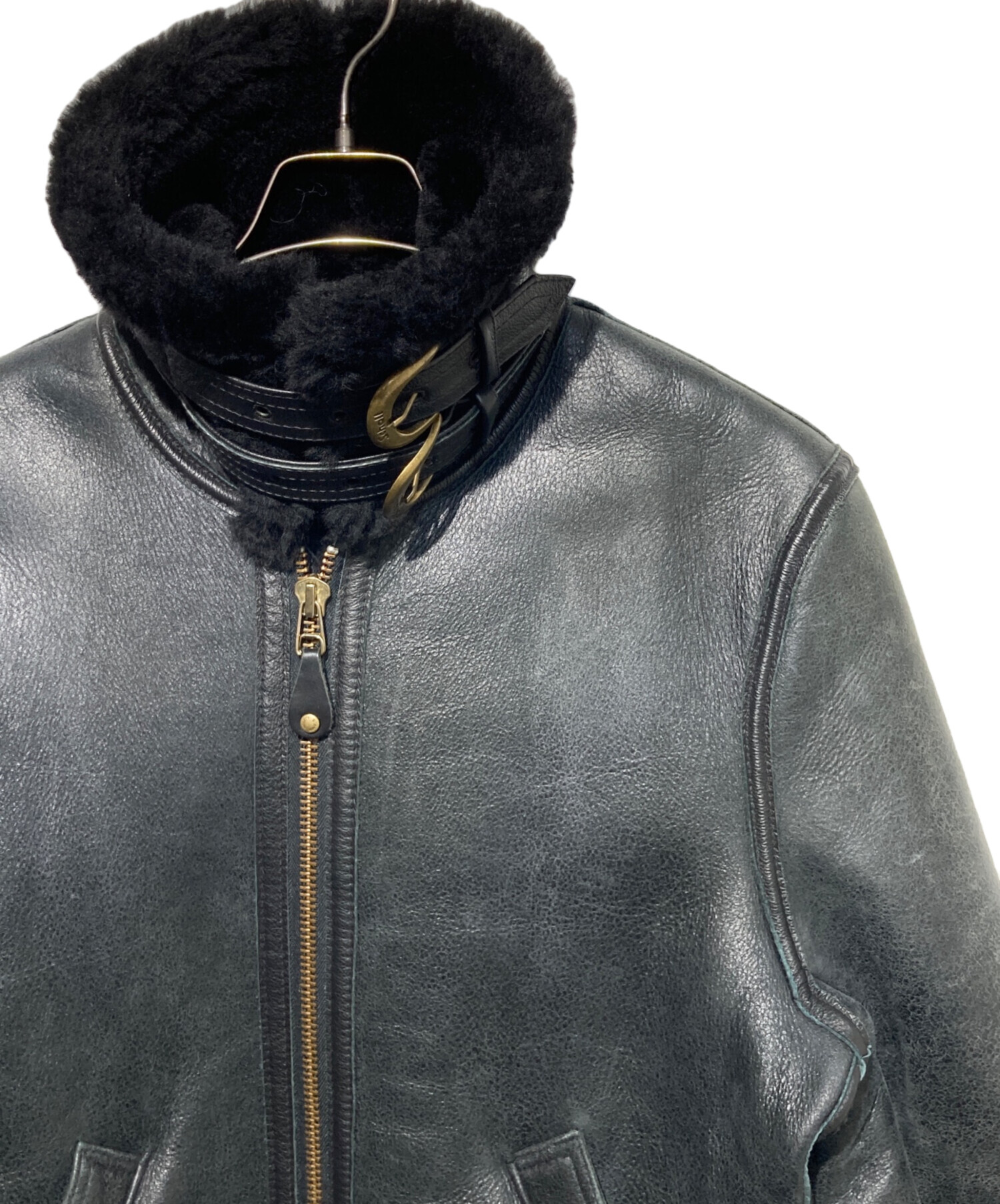 激レア✨SCHOTT/ショット【L】B-3ムートンフライトジャケットです 中古・古着通販】Schott (ショット) B-3 ムートンフライトジャケット