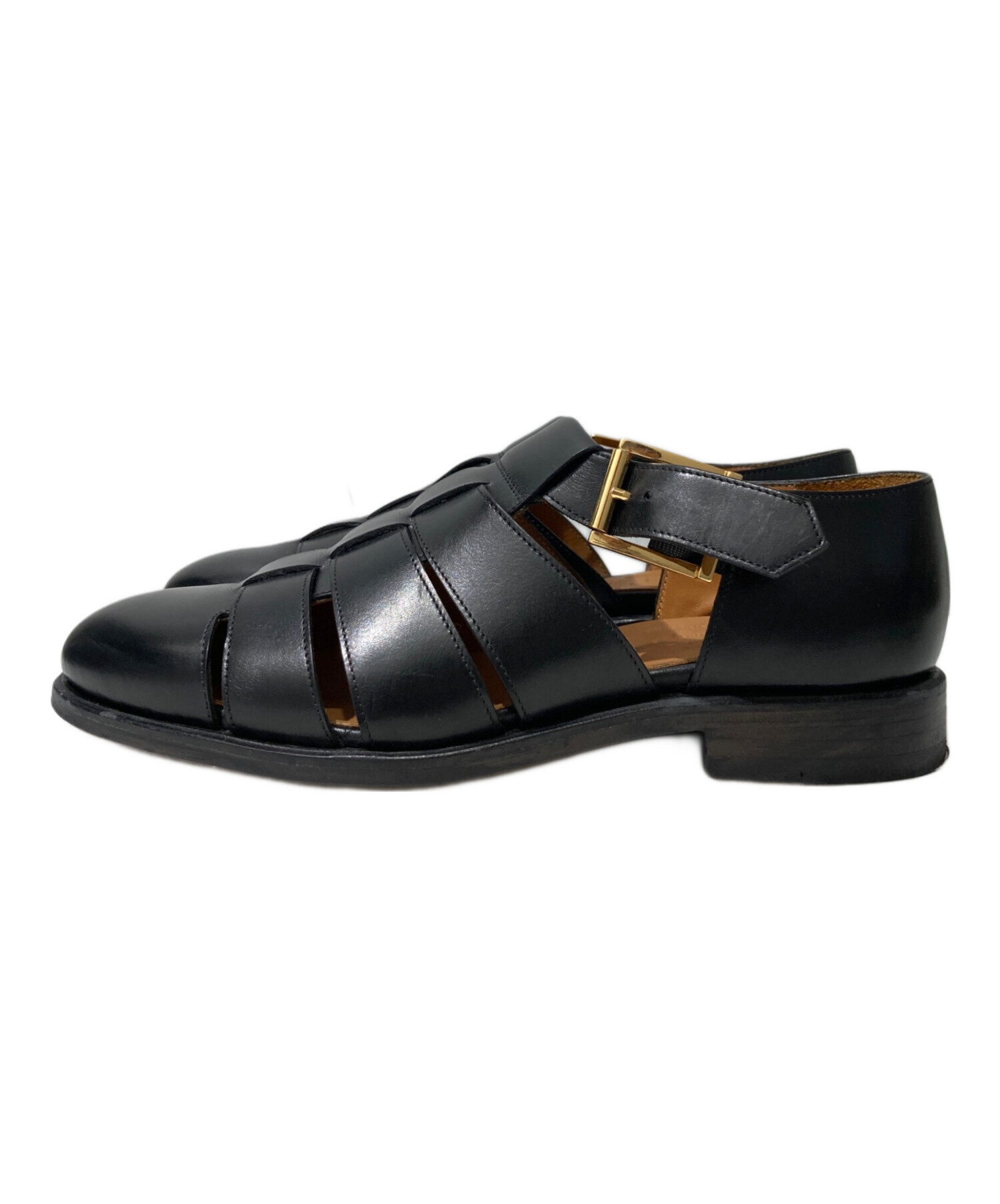 size8 未使用 ジャランスリウァヤ バリ グルカ サンダル レザー ブラック 中古・古着通販】Jalan Sriwijaya (ジャランスリウァヤ) Bali グルカ