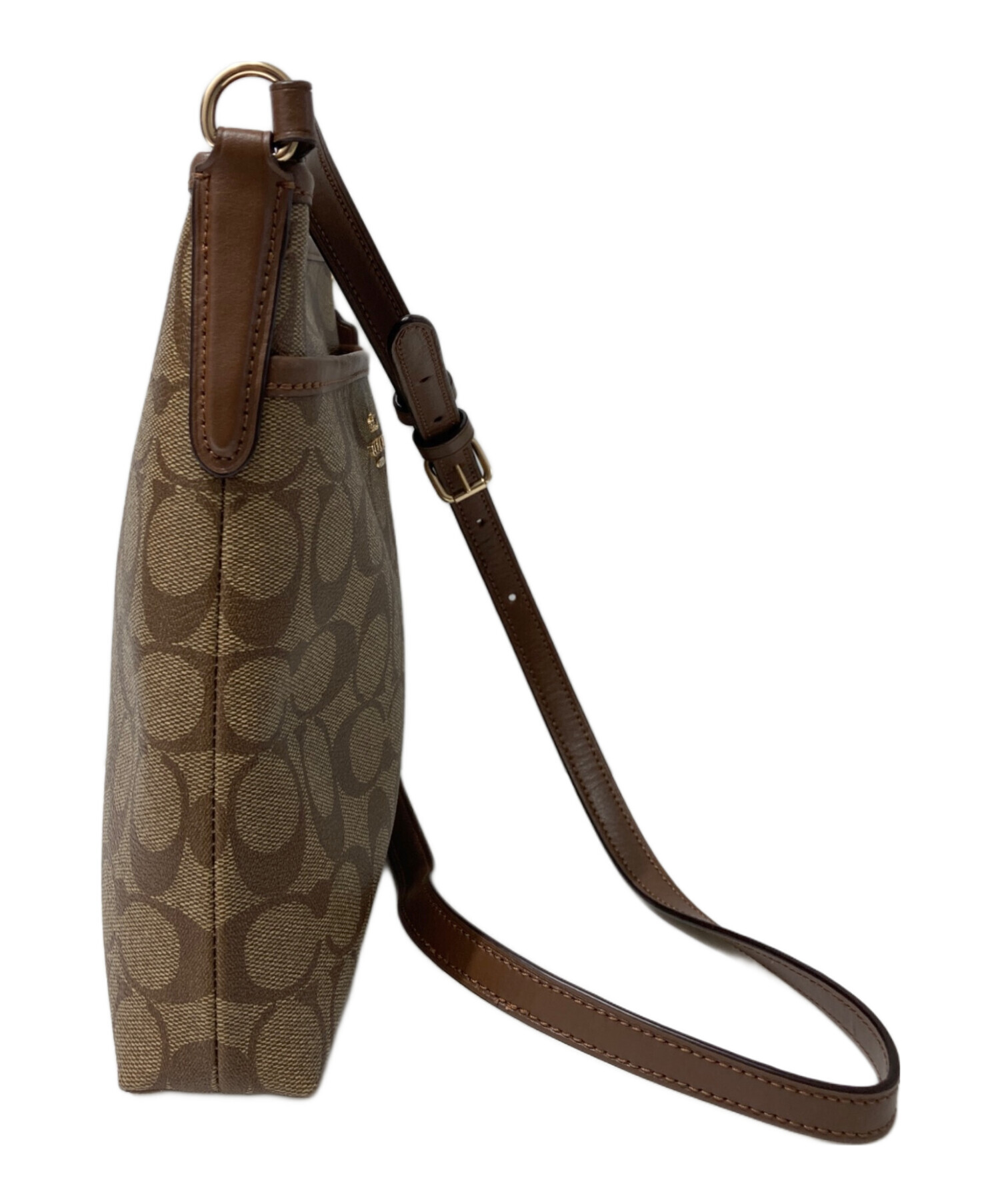 中古・古着通販】COACH (コーチ) ショルダーバッグ ベージュ｜ブランド