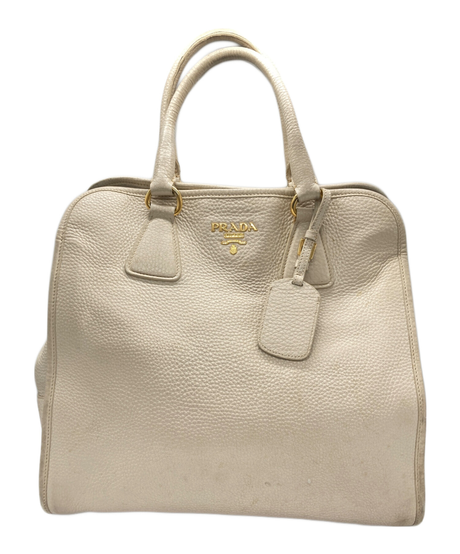 中古・古着通販】PRADA (プラダ) レザートートバッグ アイボリー 