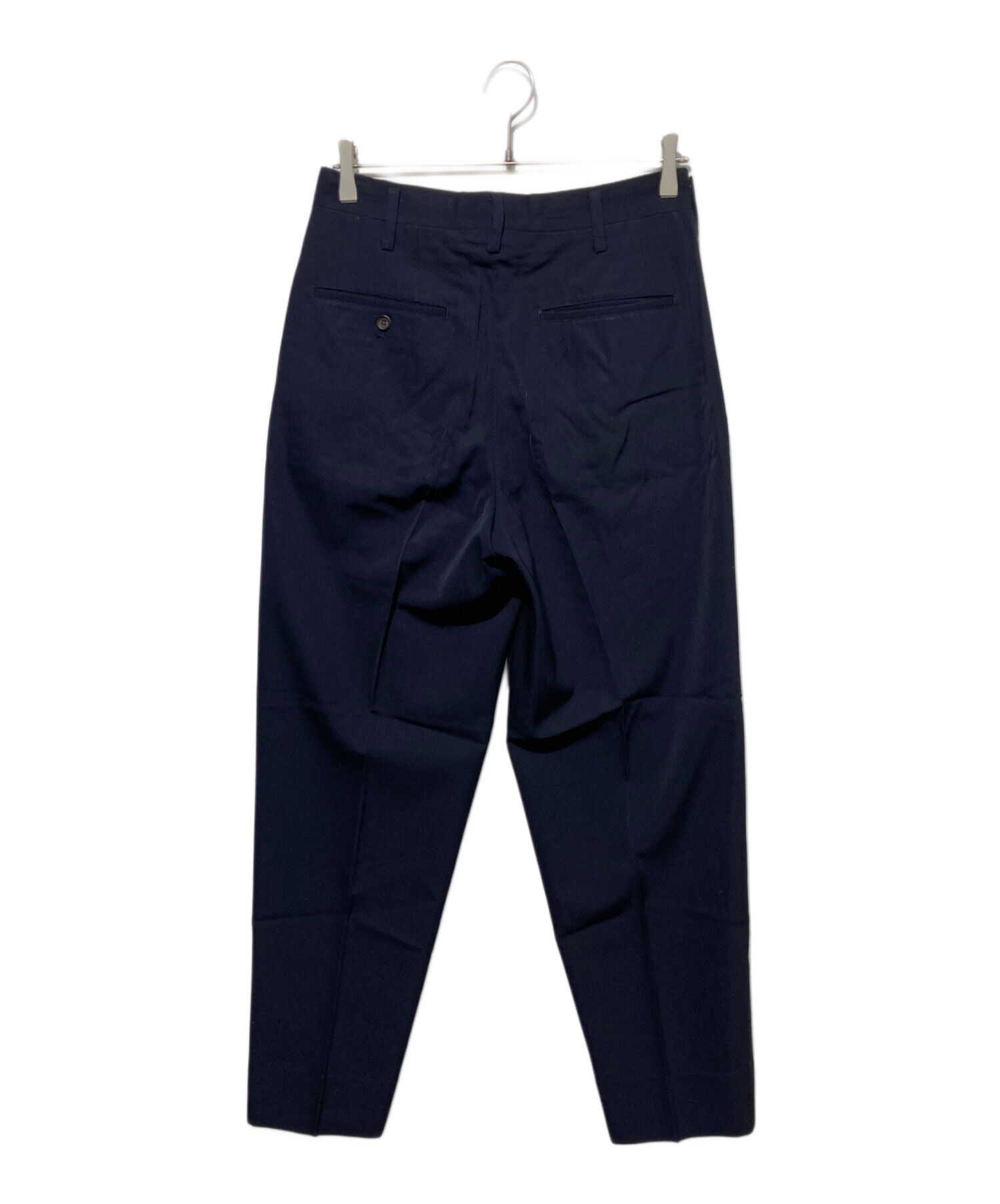 ヨウジヤマモトプールオム　ワイドスラックス ヨウジヤマモトプールオム パンツ ランダムタックワイド ウールギャバ