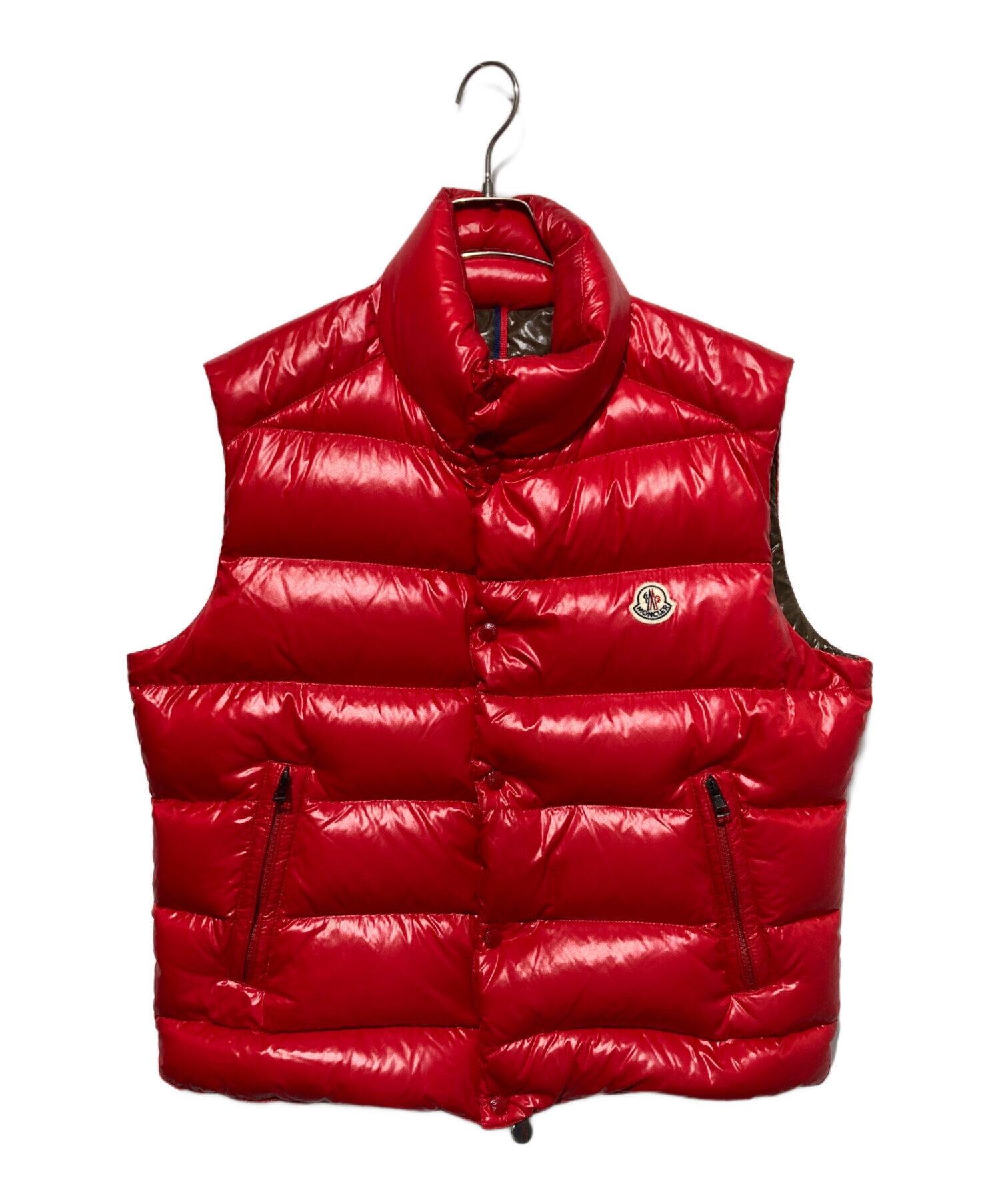 国内正規　モンクレール ジレ　TIB GILET ダウンベスト レッド　0 中古・古着通販】MONCLER (モンクレール) TIB GILET ダウンベスト