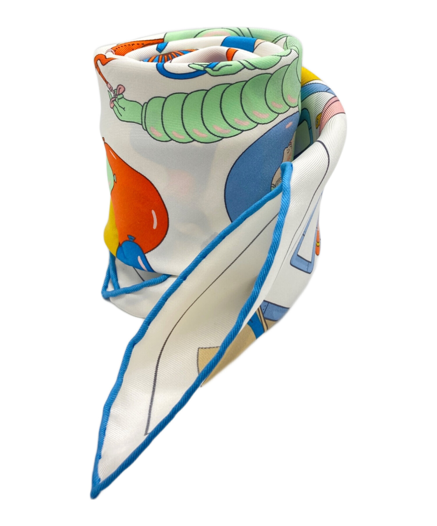 中古・古着通販】HERMES (エルメス) カレ90 シルクスカーフ ホワイト