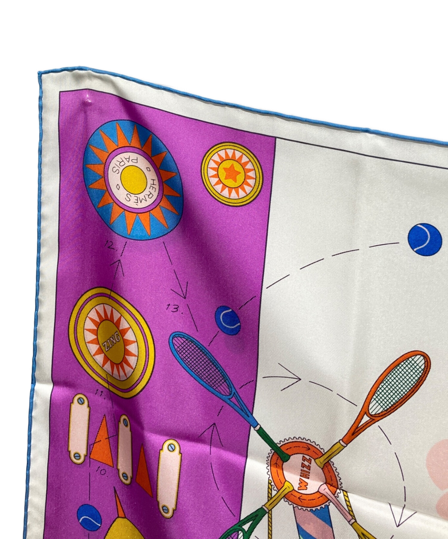 中古・古着通販】HERMES (エルメス) カレ90 シルクスカーフ ホワイト