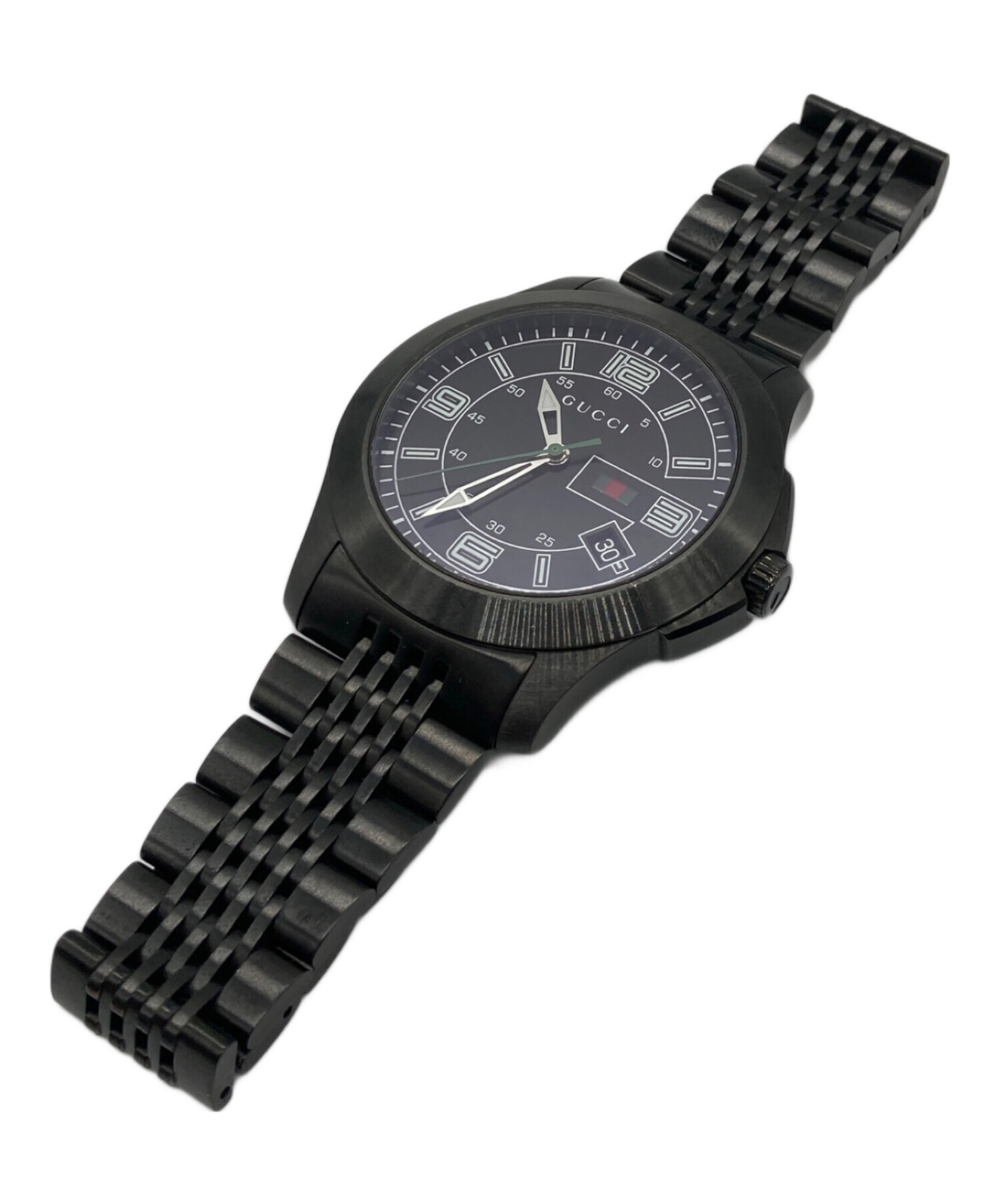 [Junk]GUCCI Gタイムレス　クォーツ 腕時計 ブラック 中古・古着通販】GUCCI (グッチ) Gタイムレス 腕時計 ブラック