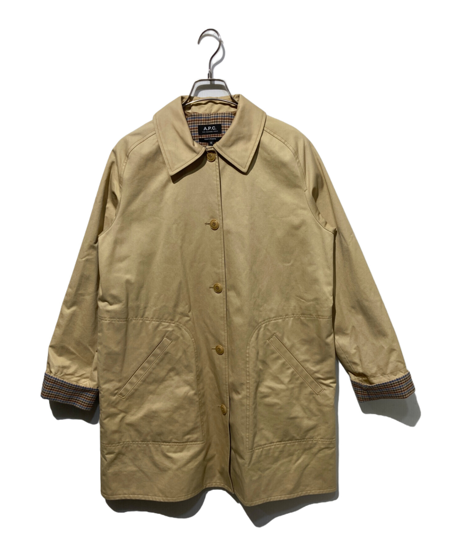 A.P.C. ベージュジャケット サイズ2 中古・古着通販】A.P.C. (アーペーセー) コート ベージュ サイズ:38