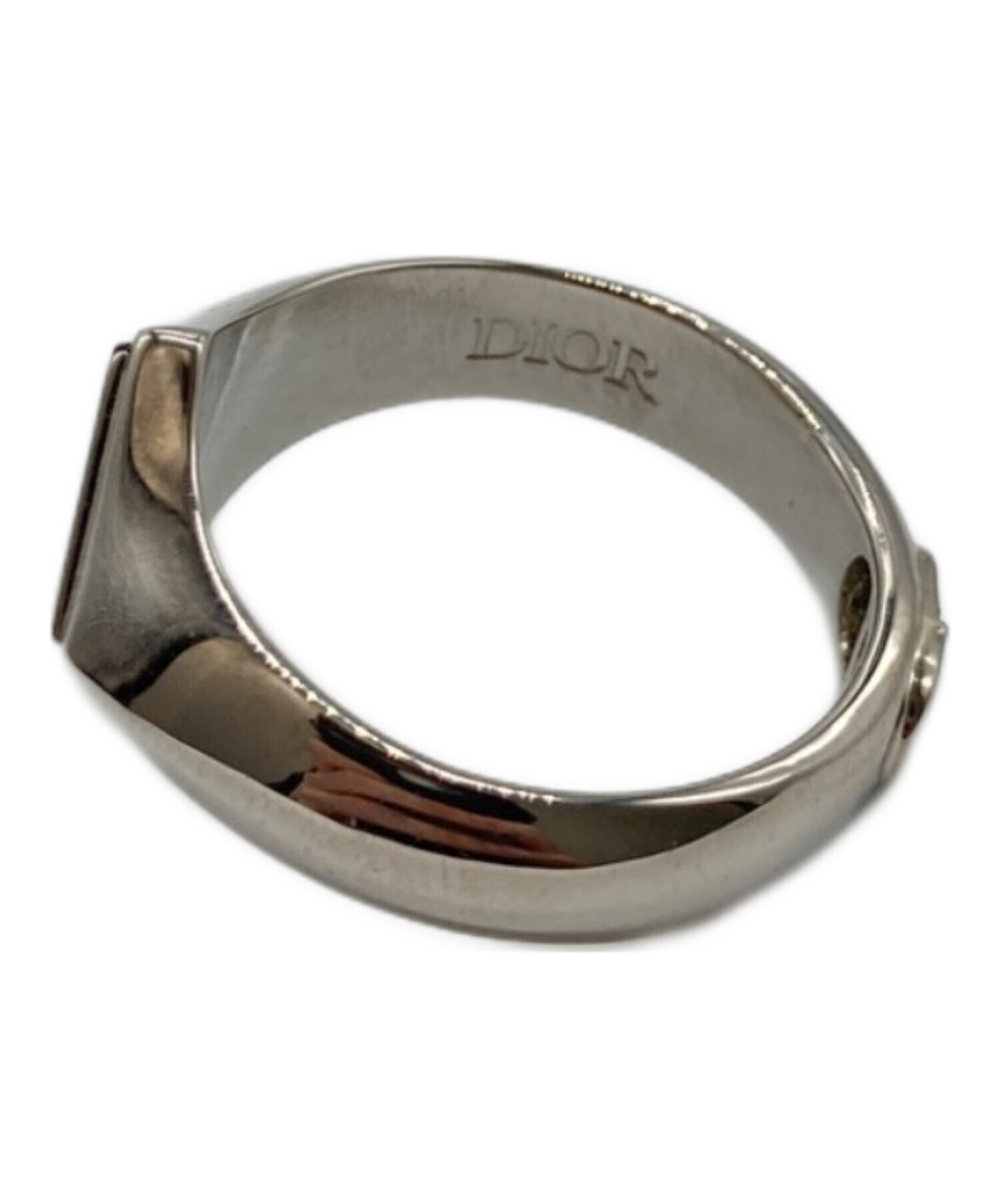 Christian Dior CD Diamond シルバーリング ブラック Christian Dior CD Diamond シルバーリング ブラック