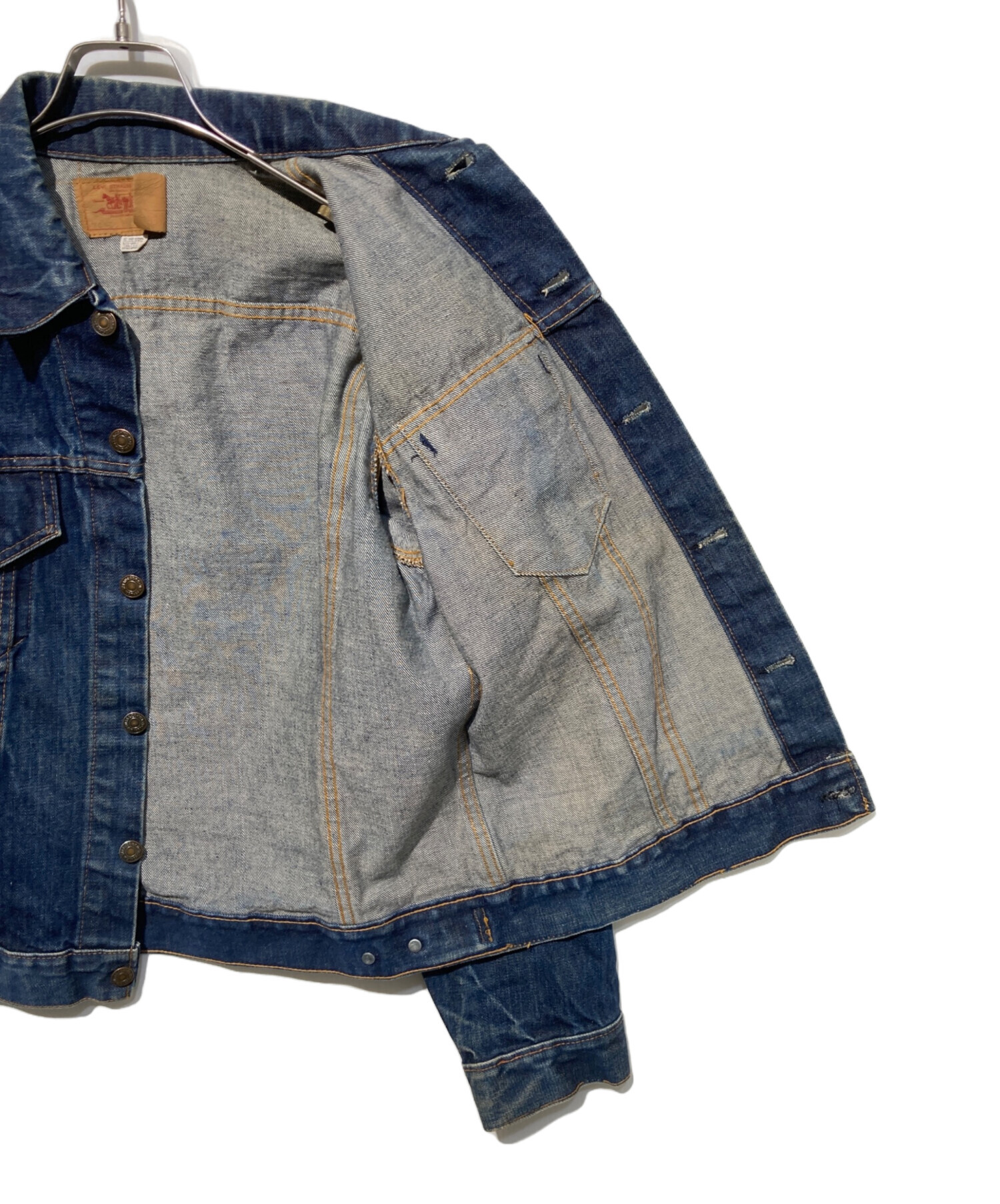 Levi's 4th 70505-0217 デニムジャケット40 usa製 Levi's BLUE 【USED-18】70s DENIM JAKCET 70505 4th リーバイス