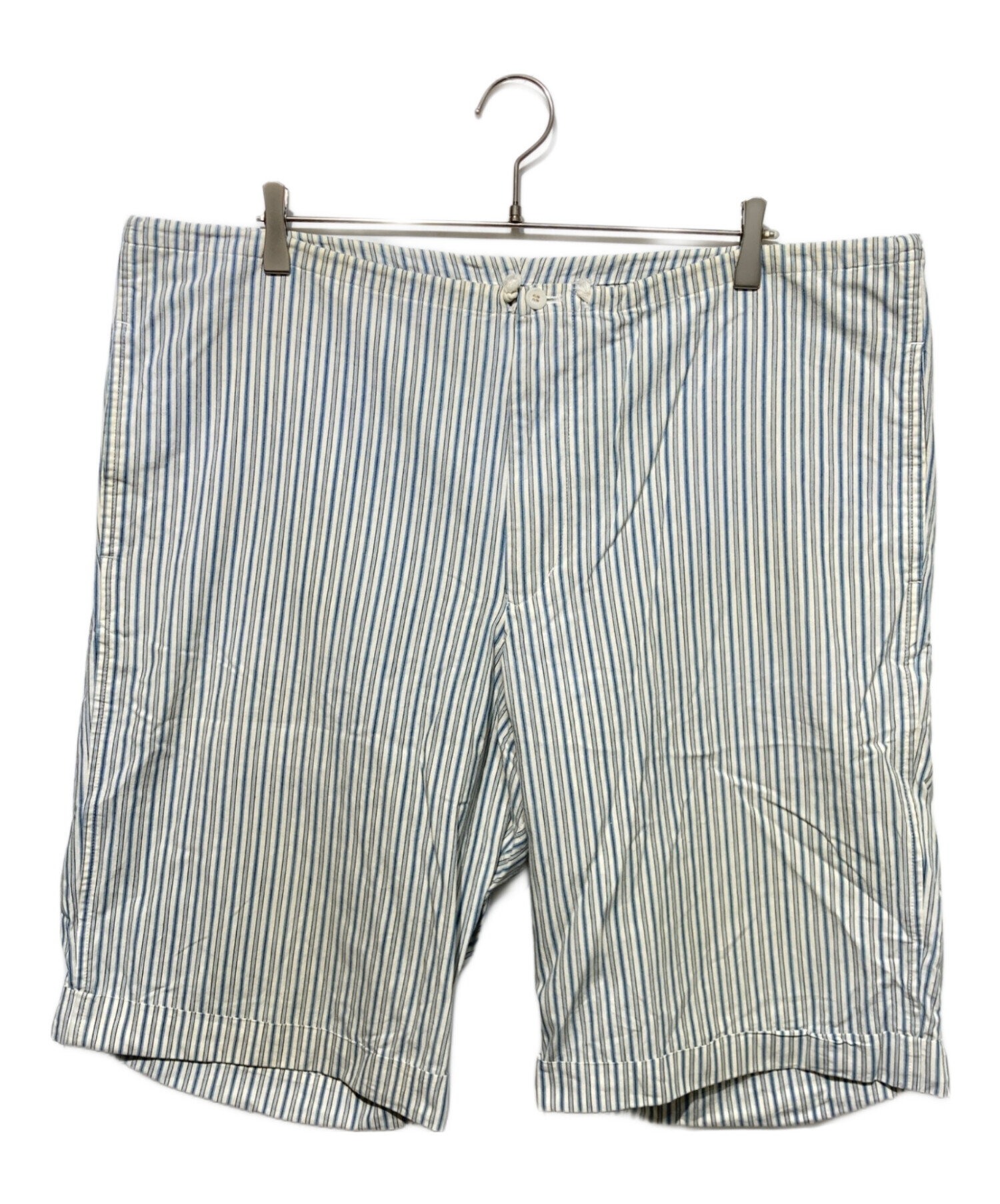 Y's ヨウジヤマモト　デニムブルー ストライプ ショートパンツ 中古・古着通販】Yohji Yamamoto pour homme (ヨウジヤマモト