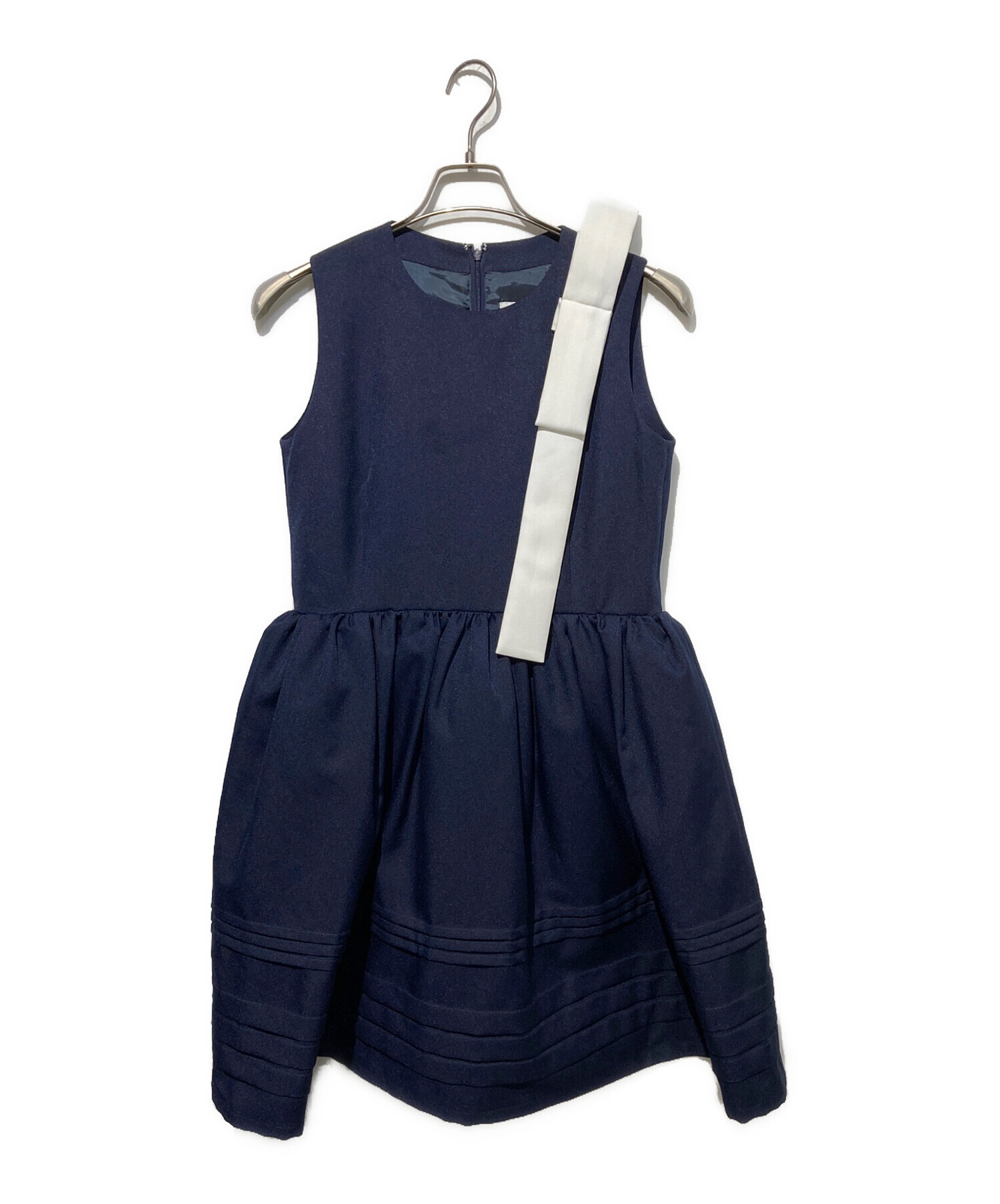 ワンピース CAMERON RIBBON DRESS bibiy 中古・古着通販】Bibiy. (ビビィ) CAMERON RIBBON DRESS ネイビー