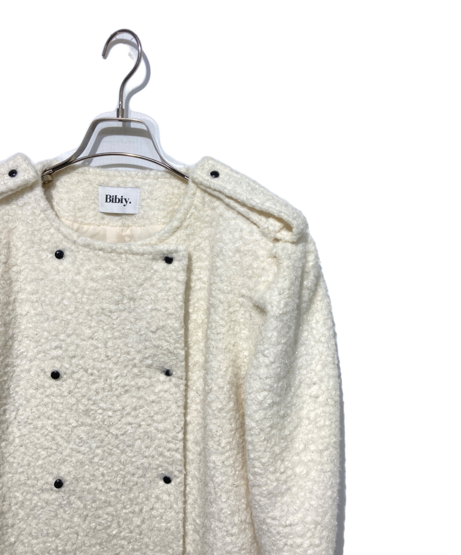 中古・古着通販】Bibiy. (ビビィ) MEGAN LAME JACKET ホワイト サイズ