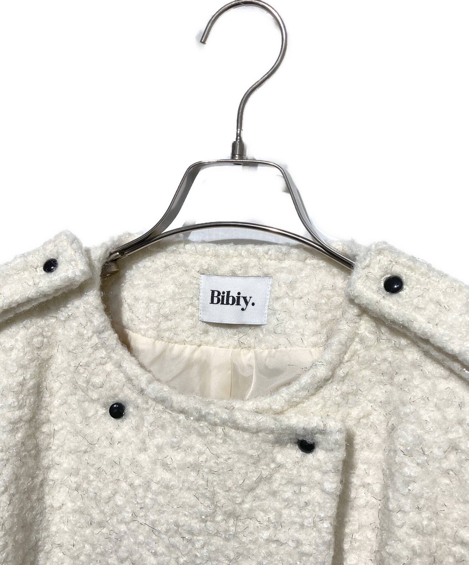 中古・古着通販】Bibiy. (ビビィ) MEGAN LAME JACKET ホワイト サイズ