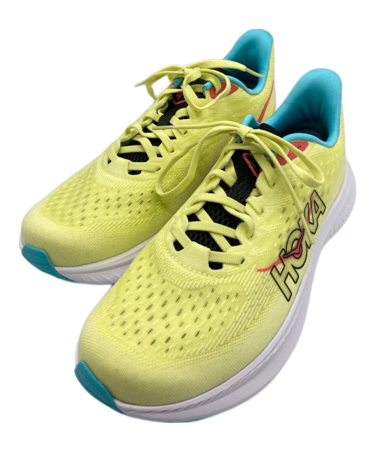 【中古】HOKA MACH6 ロードレース用に！イエロー/オレンジ　25cm 中古・古着通販】HOKA (ホカ) MACH 6 イエロー サイズ:26.5cm