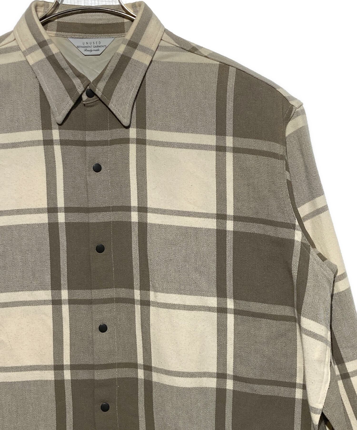 中古・古着通販】UNUSED (アンユーズド) OVER SIZE CHECK SHIRT