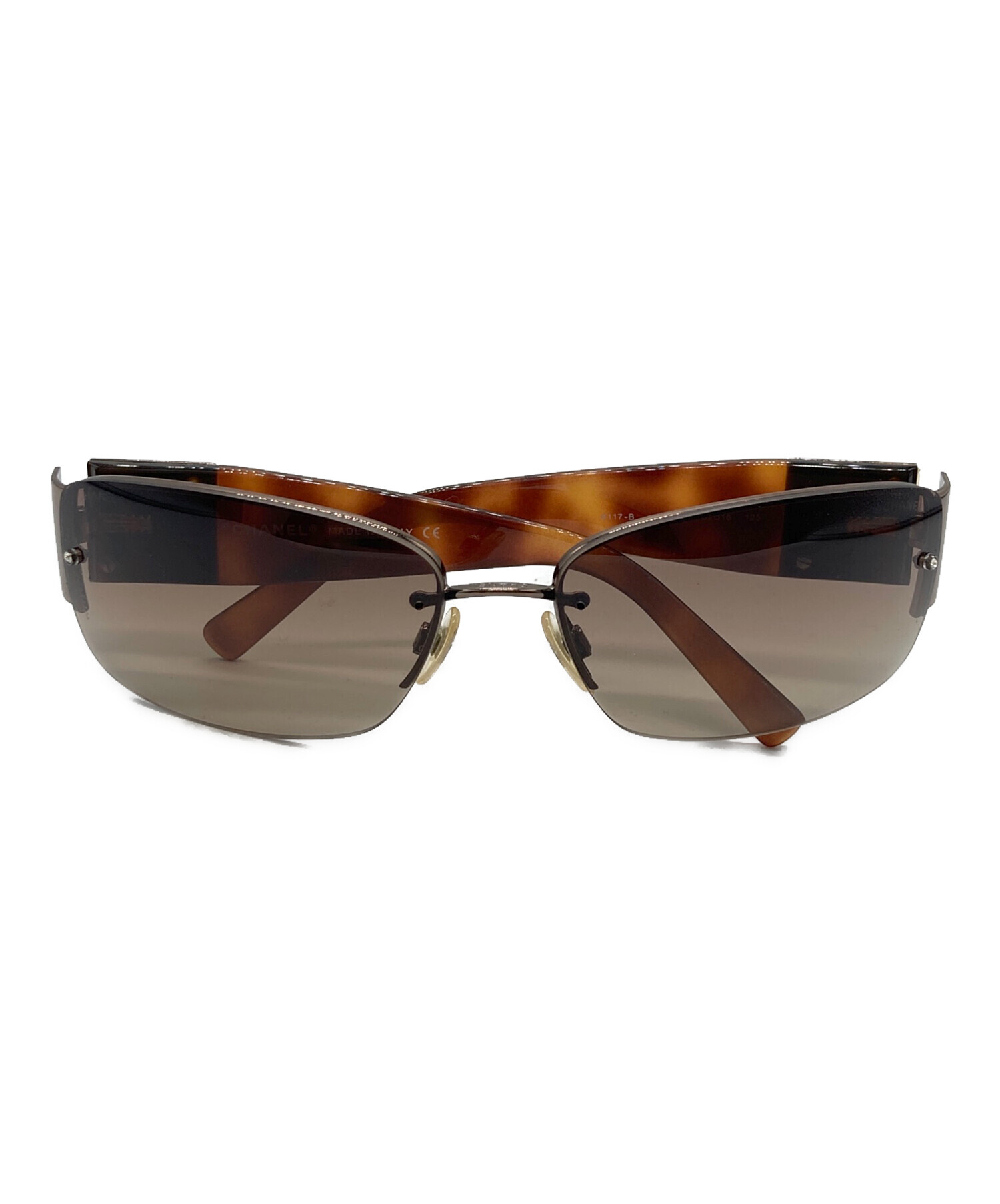 RIRICHANELシャネル ココマークサングラス 中古・古着通販】CHANEL (シャネル) ココマークサングラス ブラウン