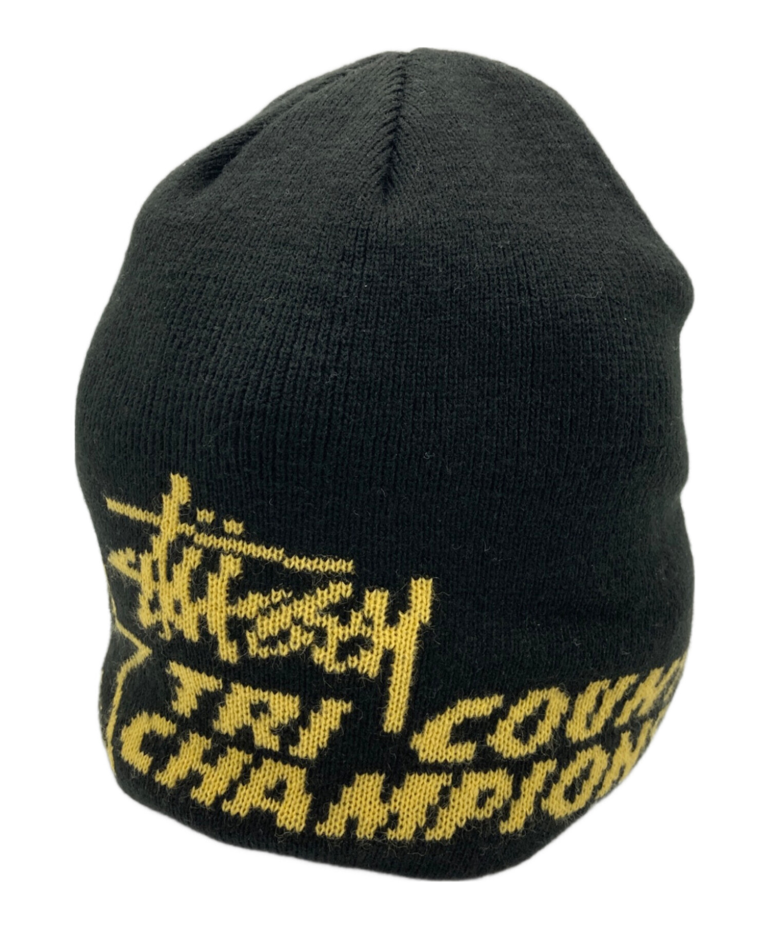 中古・古着通販】stussy (ステューシー) ロゴニット帽 ブラック