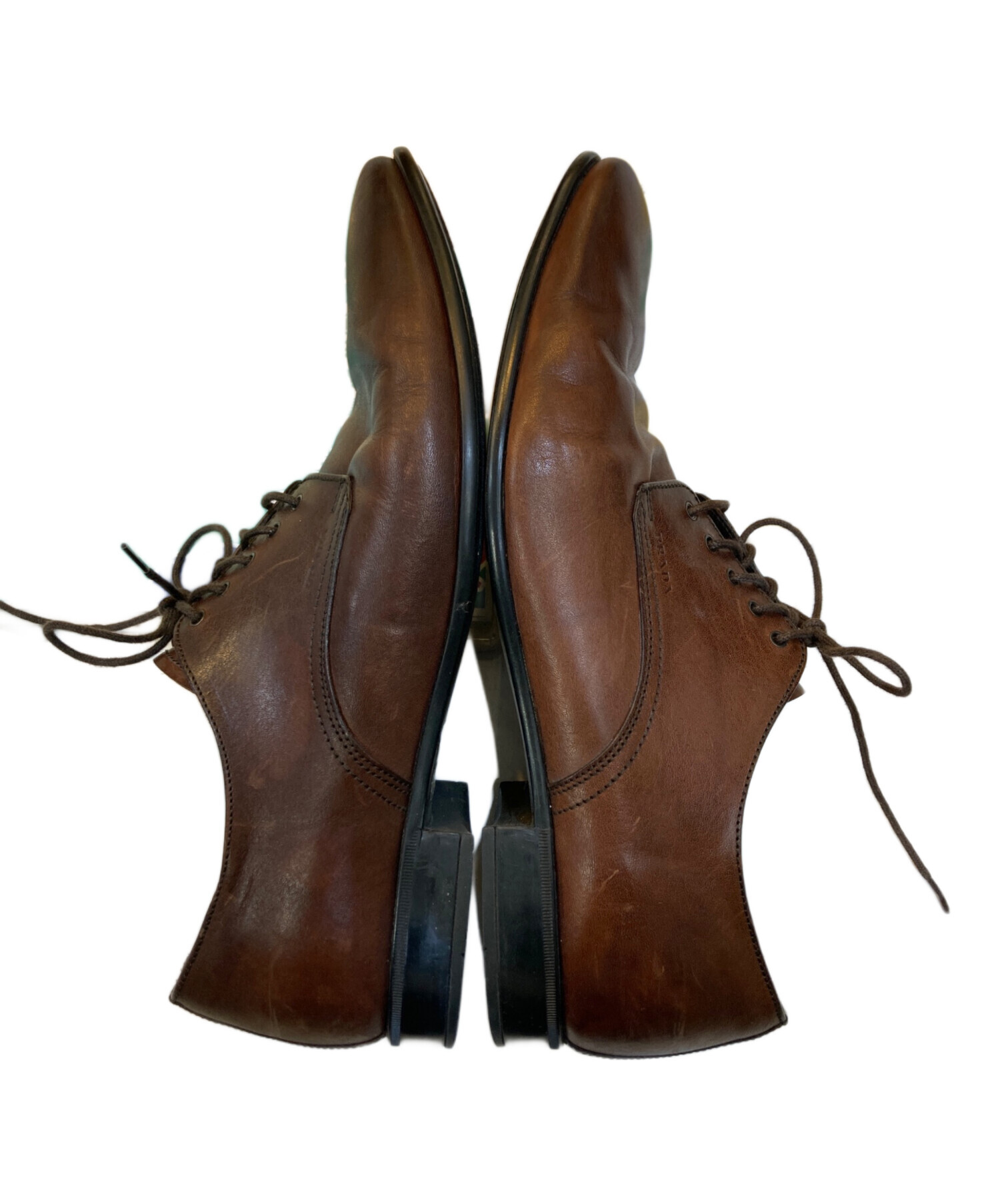 中古・古着通販】PRADA (プラダ) レザーシューズ ブラウン サイズ:73