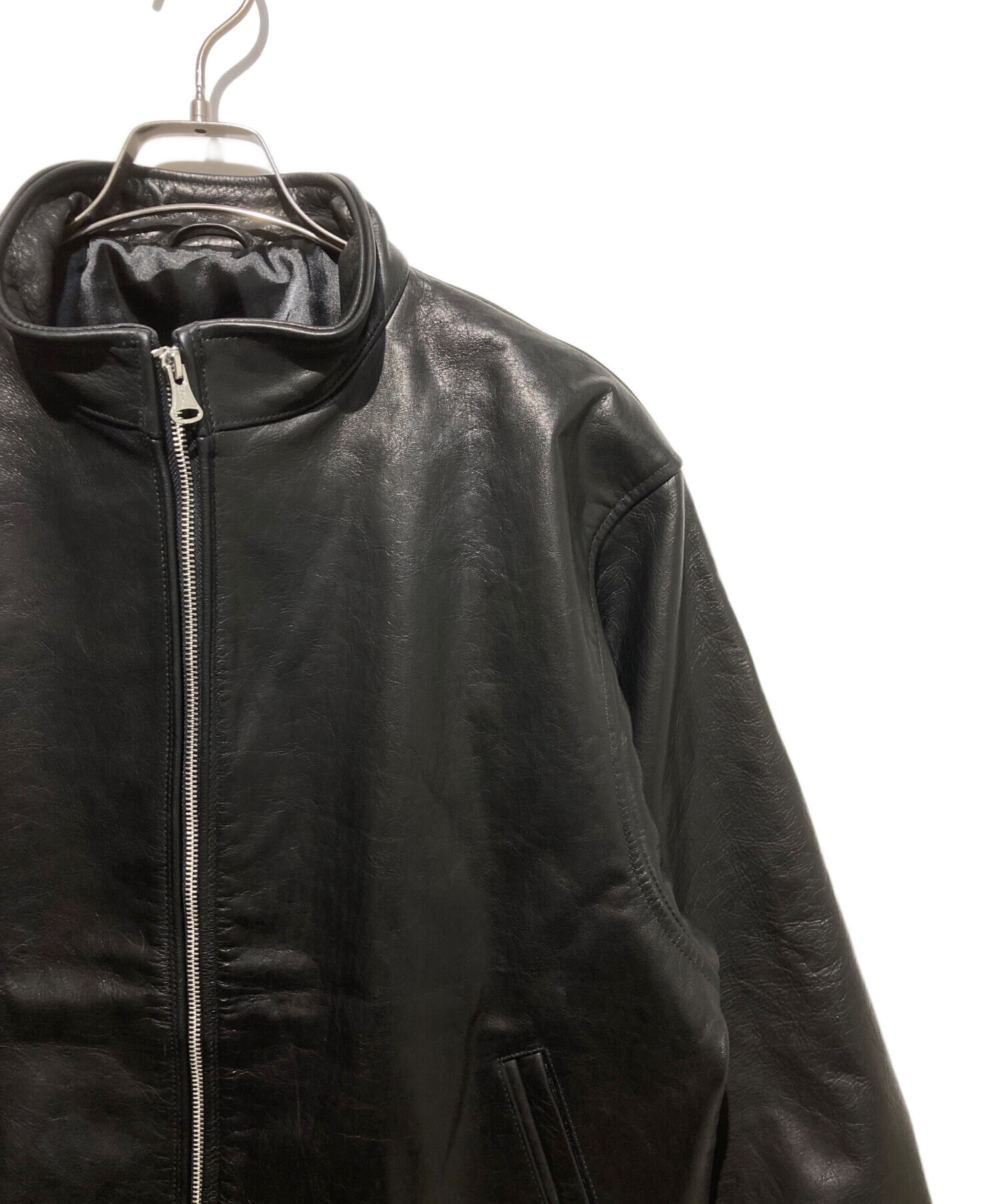 中古・古着通販】SSZ (エスエスズィー) LEATHER BLOUSON ブラック 