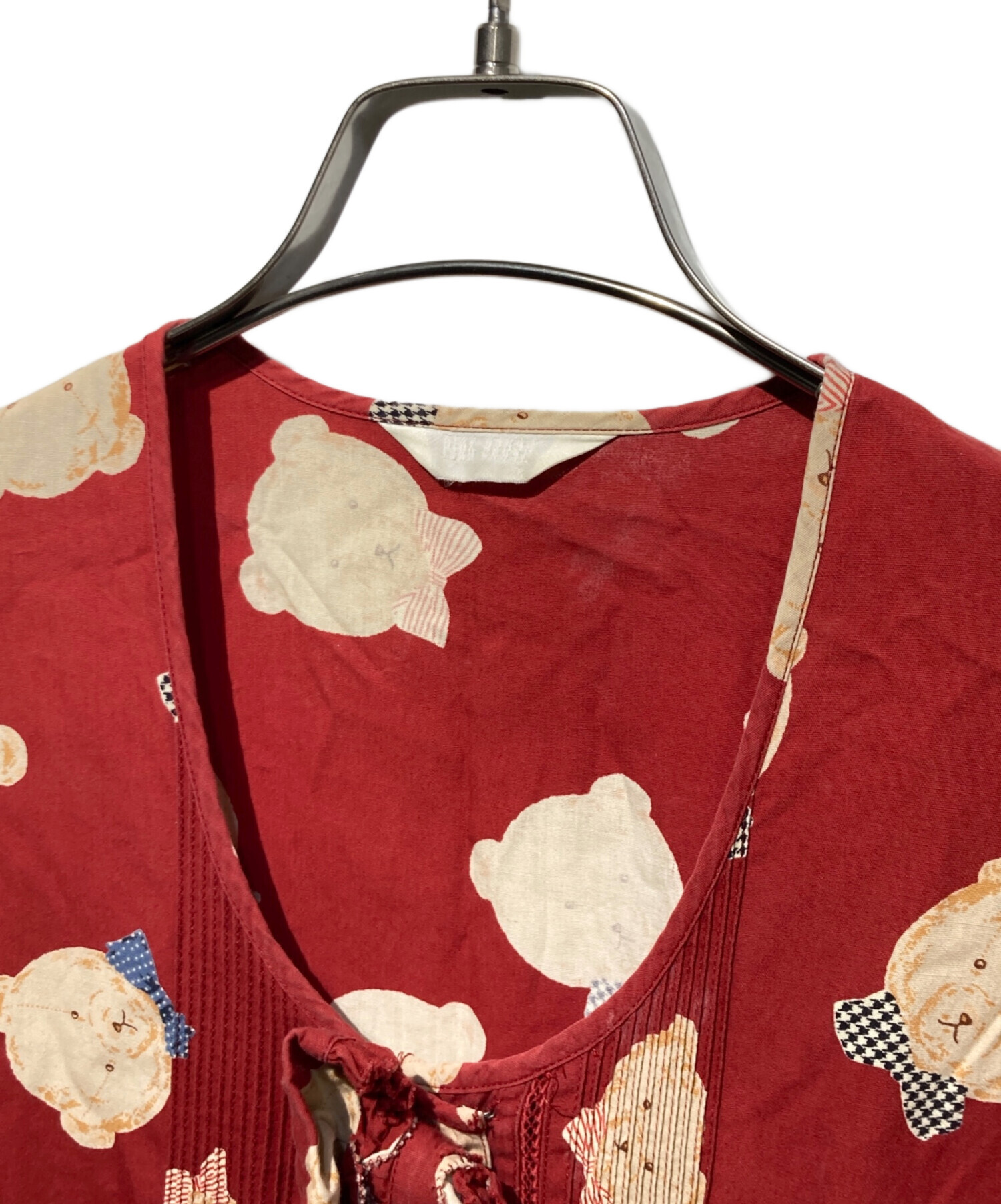 中古・古着通販】PINK HOUSE (ピンクハウス) リボン付くま柄シャツ