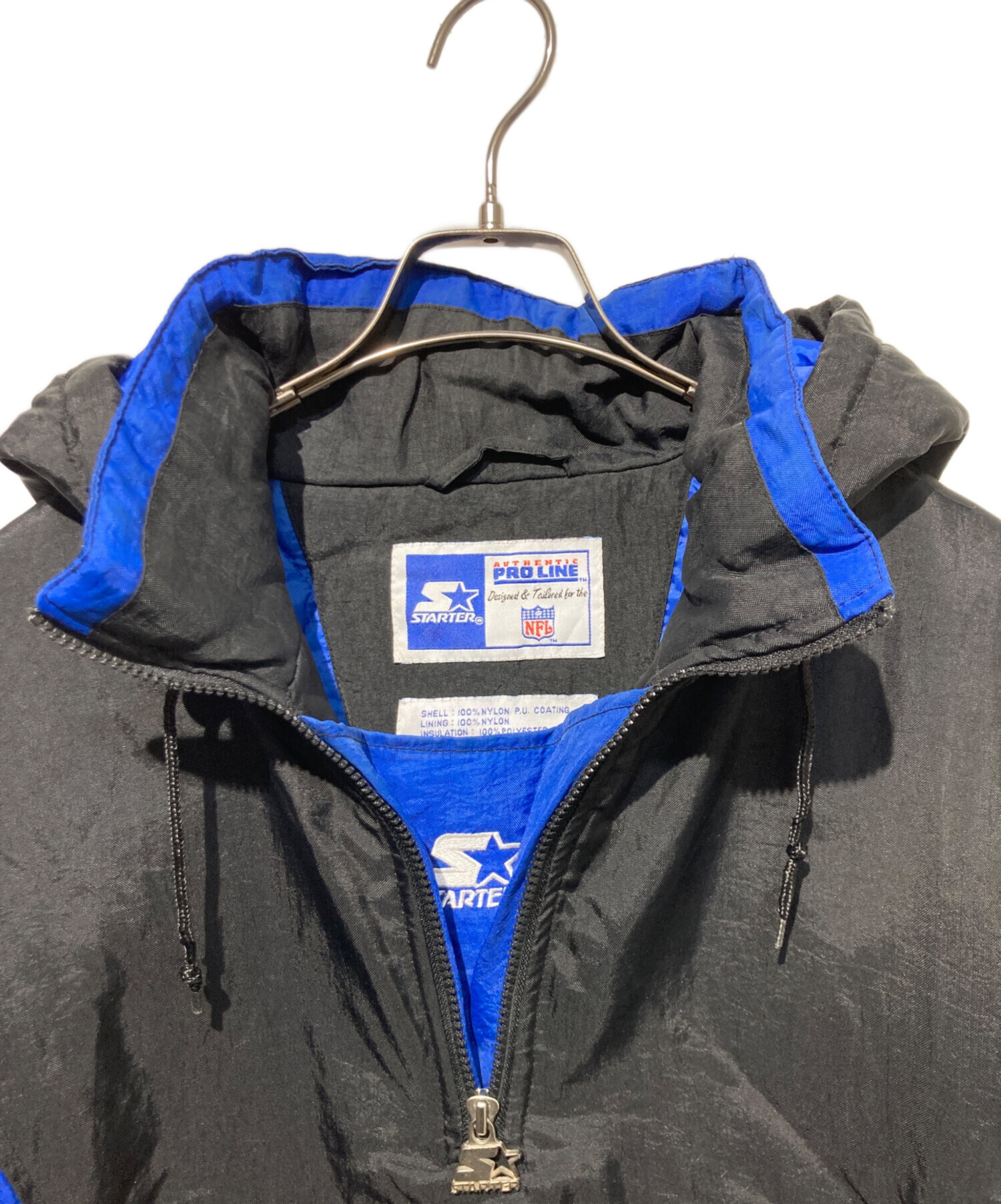 中古・古着通販】STARTER (スターター) ナイロンプルオーバー ブラック