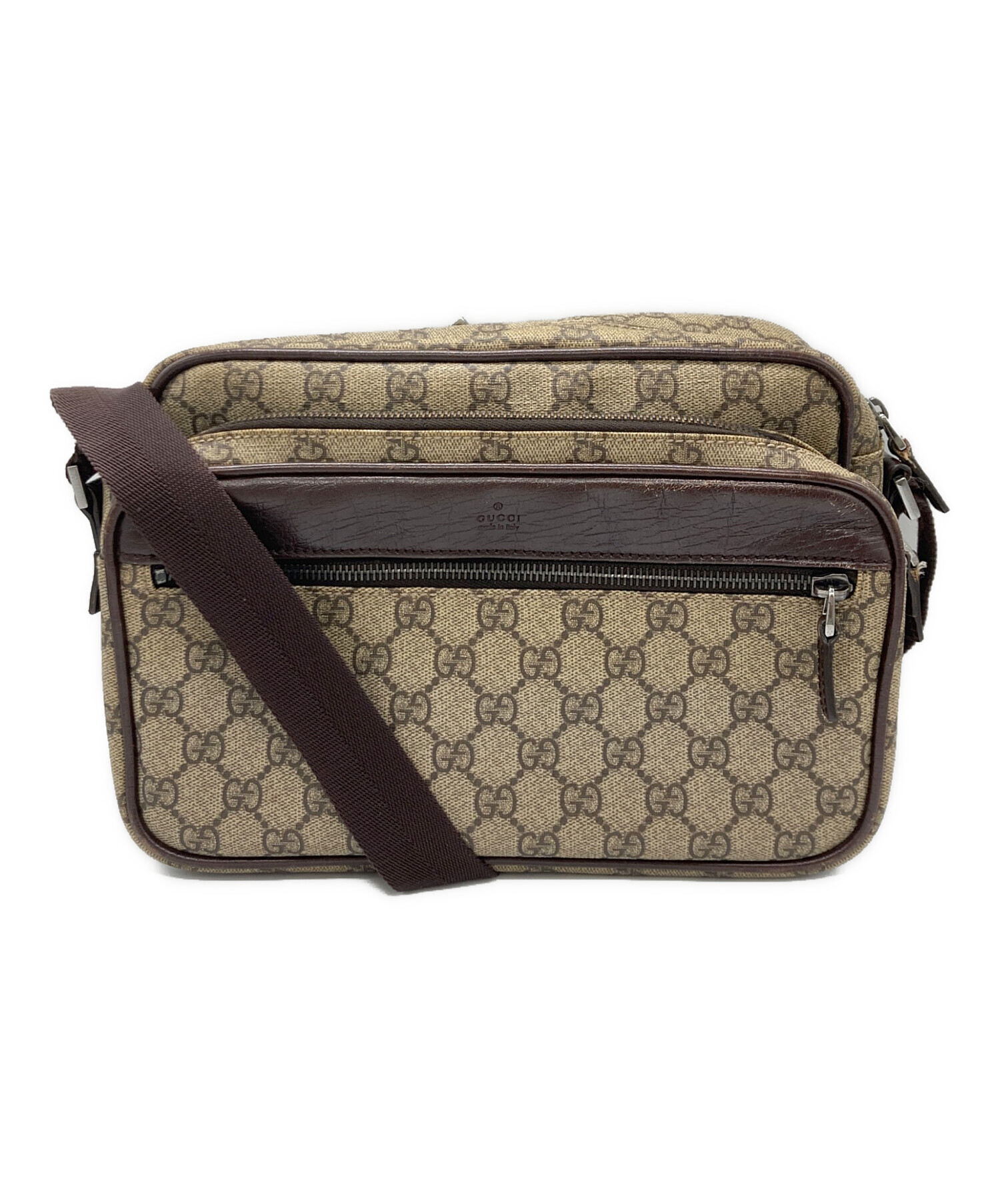 GUCCI ベージュ ショルダーバッグ 中古・古着通販】GUCCI (グッチ) ショルダーバッグ ベージュ｜ブランド