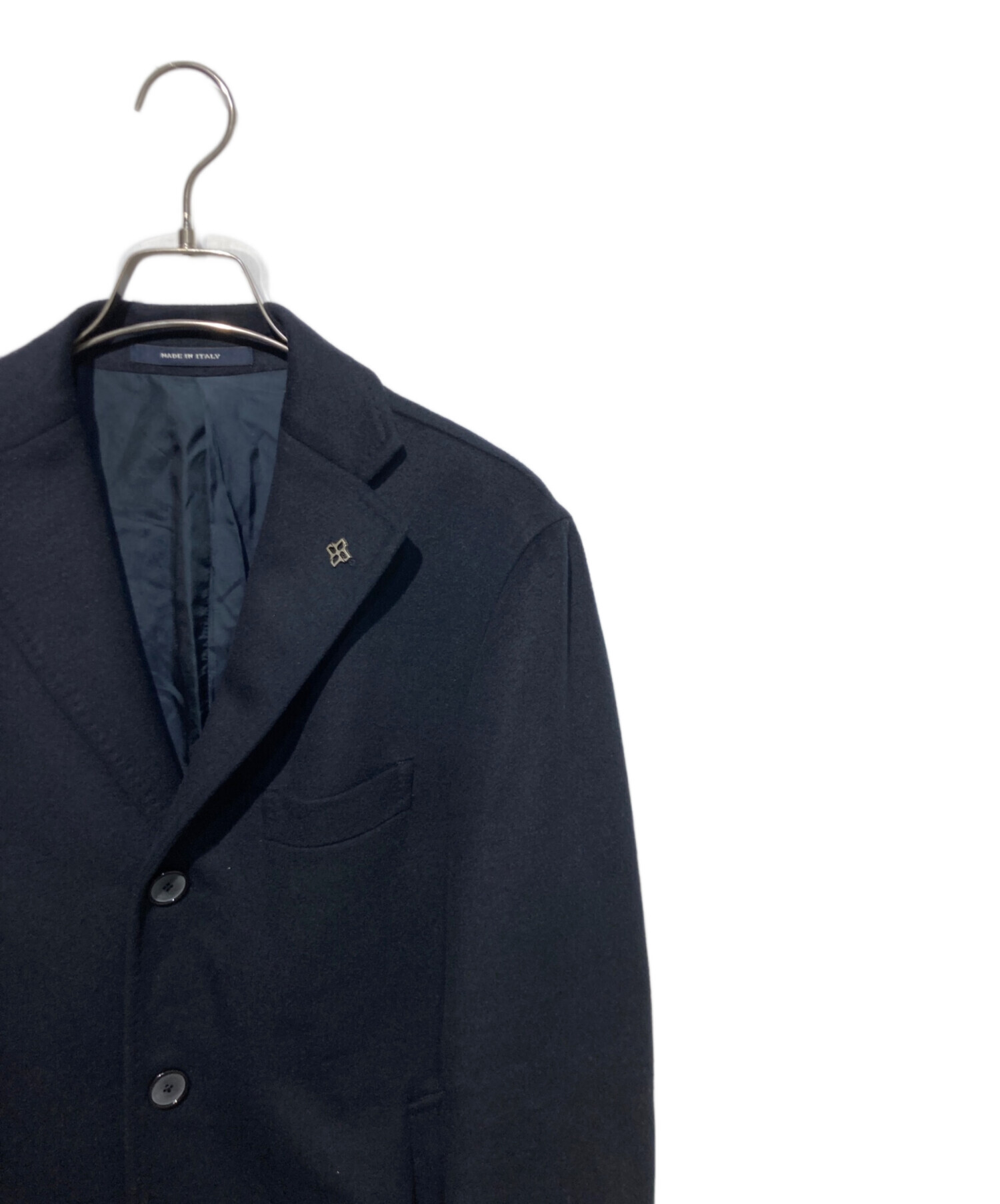 TAGLIATOREタリアトーレチェスターコートNavyネイビーヘリンボーン46 中古・古着通販】TAGLIATORE (タリアトーレ) シングル3B チェスター