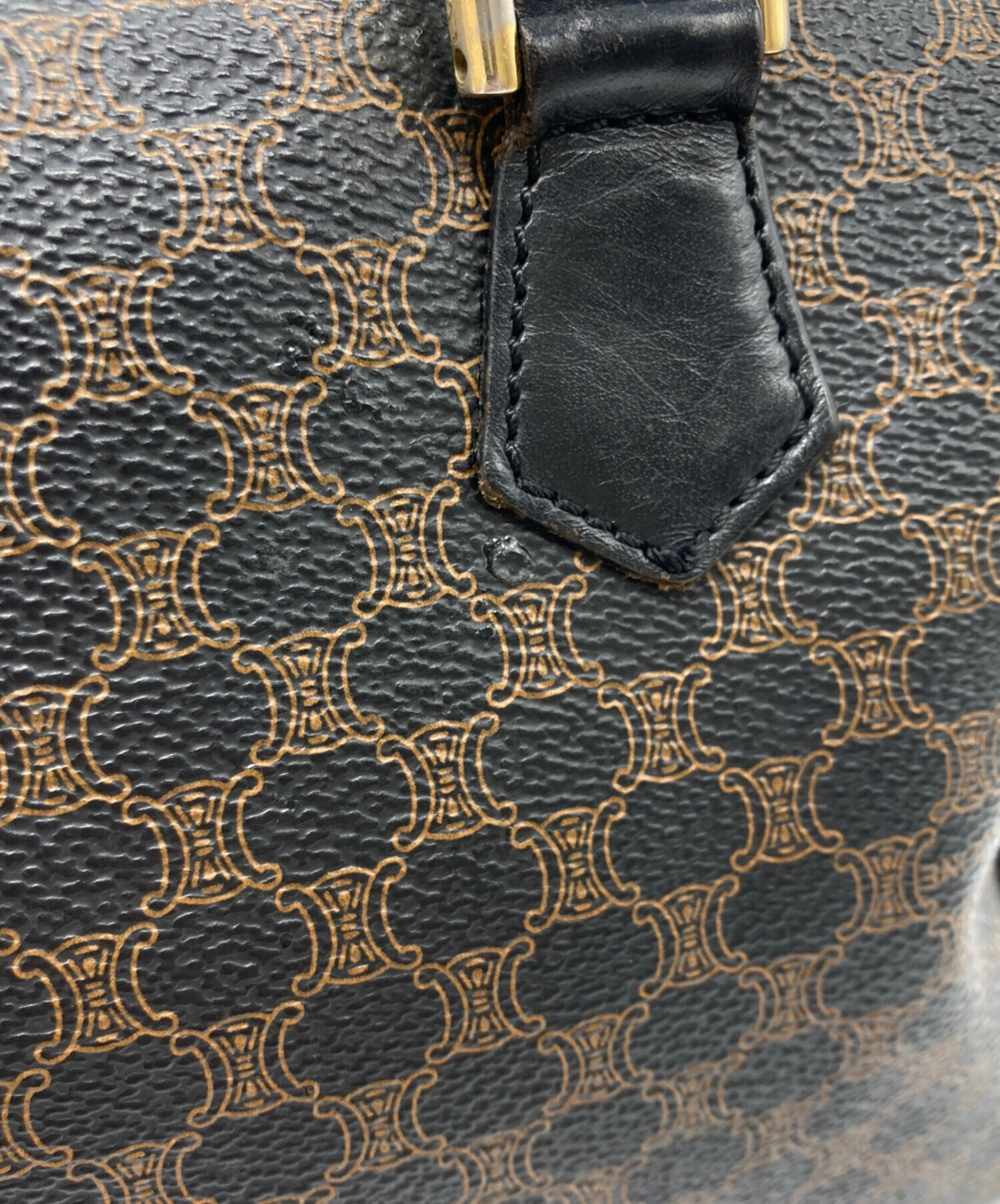 中古・古着通販】CELINE (セリーヌ) マカダム柄ミニボストンバッグ