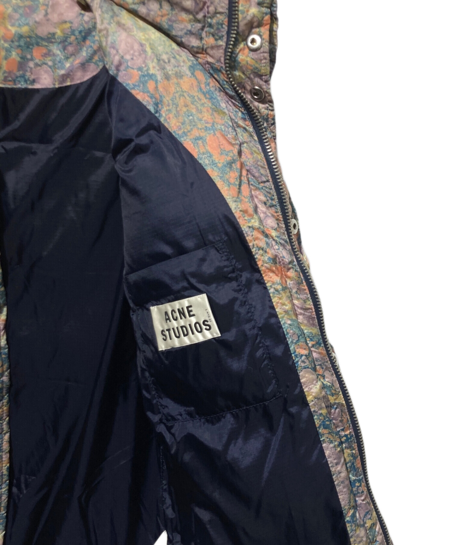 中古・古着通販】Acne (アクネ) 総柄ダウンジャケット マルチカラー 