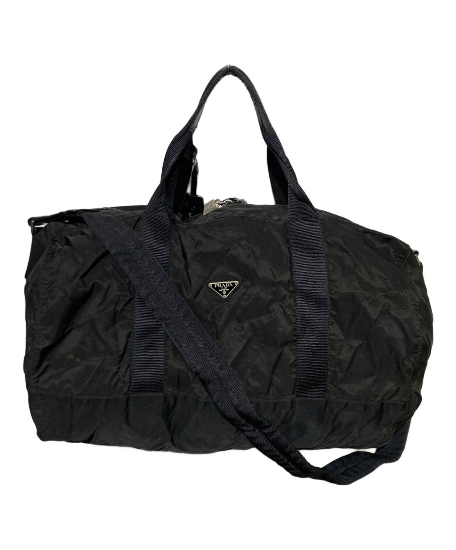 中古・古着通販】PRADA (プラダ) 2WAYナイロンボストンバッグ ブラック