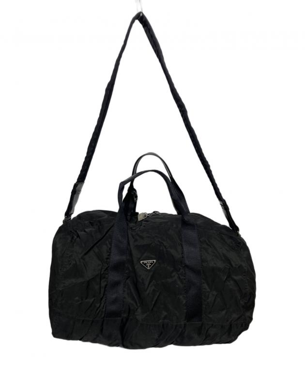 中古・古着通販】PRADA (プラダ) 2WAYナイロンボストンバッグ ブラック