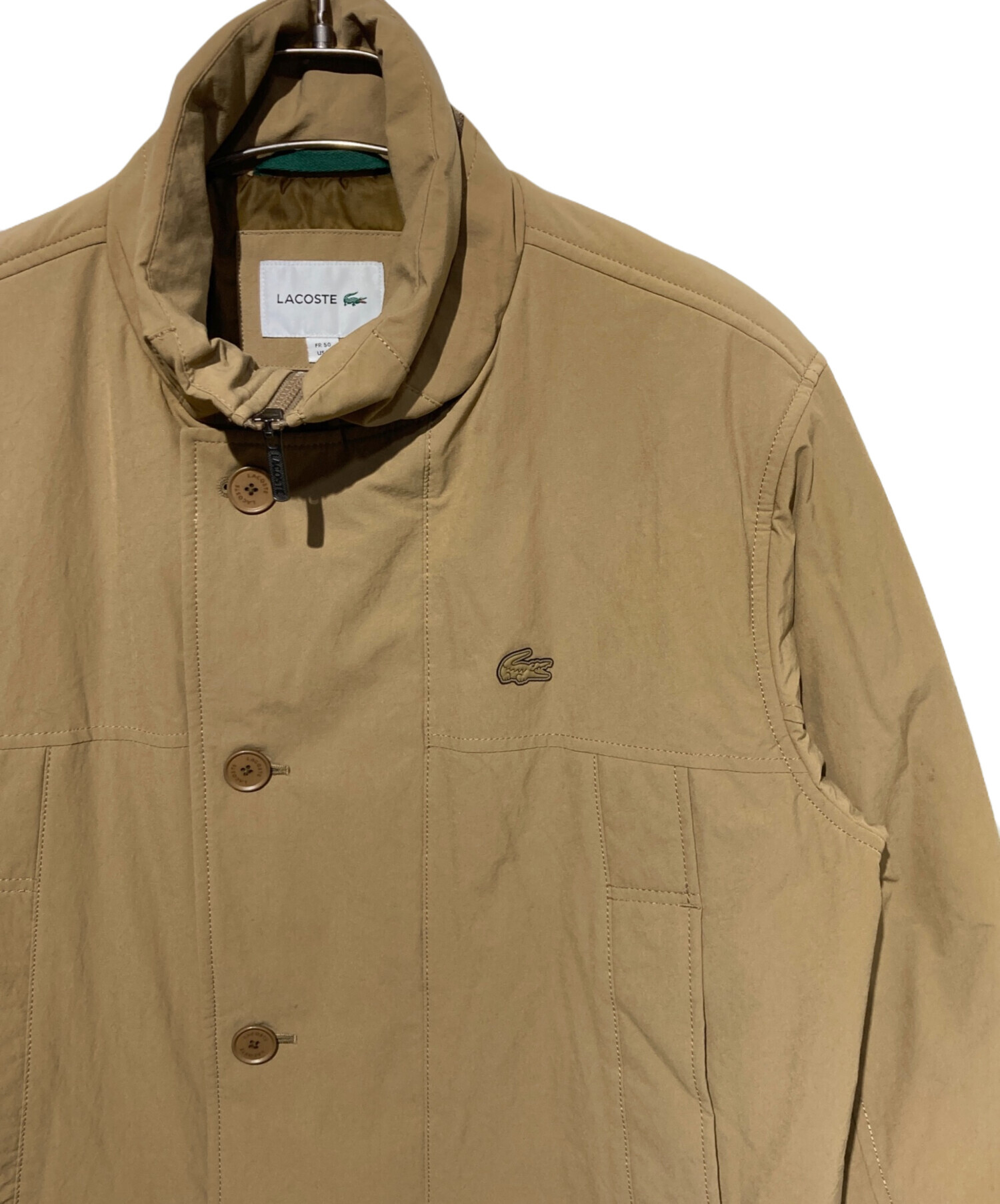 中古・古着通販】LACOSTE (ラコステ) ミリタリービッグコート ベージュ