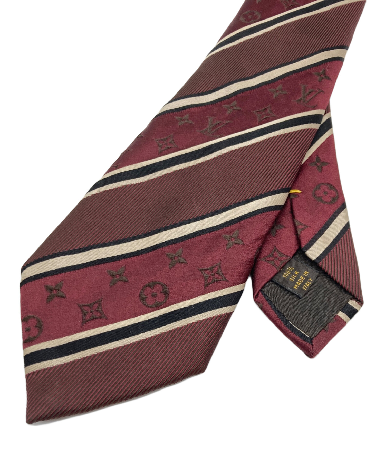 LOUIS VUITTON モノグラム柄レジメンタルタイ 中古・古着通販】LOUIS VUITTON (ルイ ヴィトン) モノグラム柄レジ