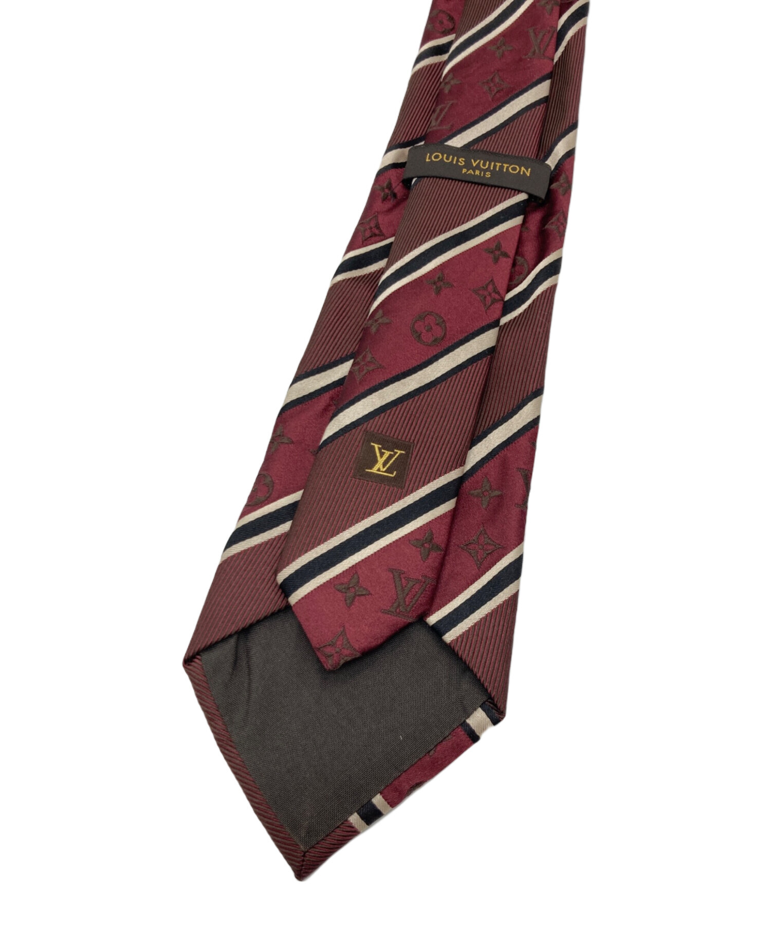 LOUIS VUITTON モノグラム柄レジメンタルタイ 中古・古着通販】LOUIS VUITTON (ルイ ヴィトン) モノグラム柄レジ