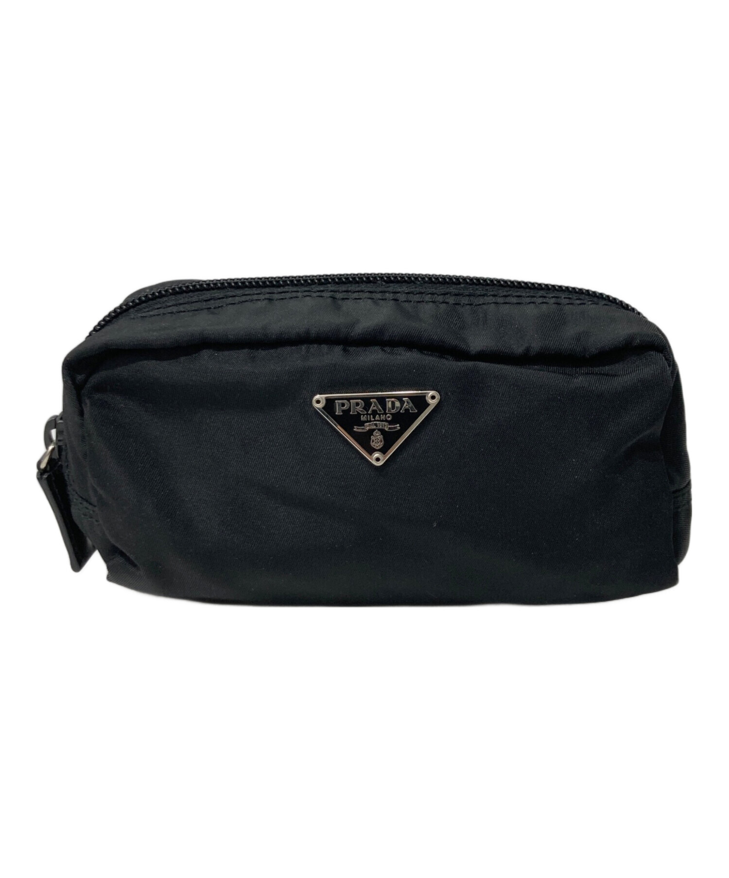中古・古着通販】PRADA (プラダ) ナイロンポーチ ブラック｜ブランド