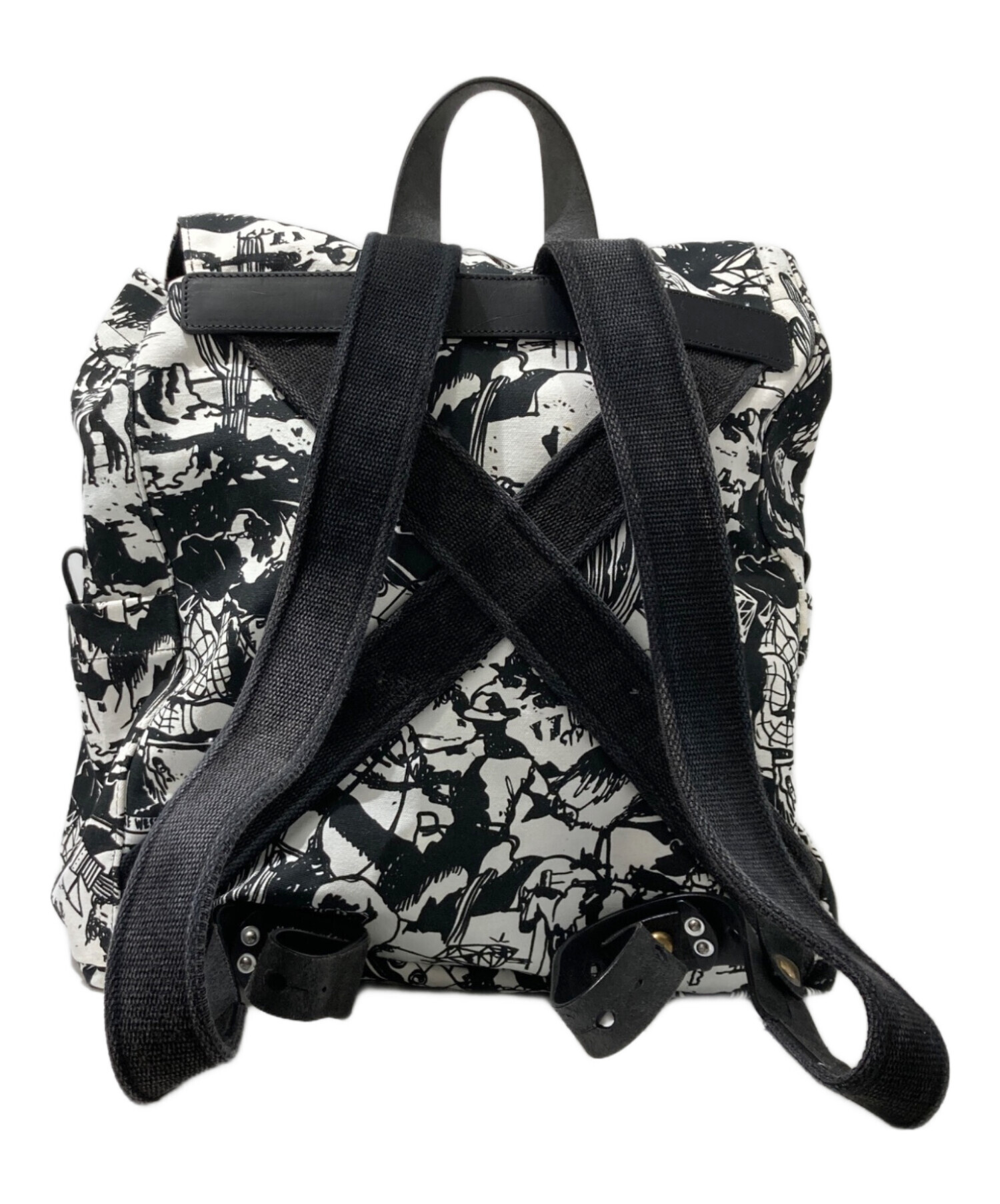 未使用近　ゴールデングース　本革　リュック　ショルダー　カジュアル 5way 中古・古着通販】GOLDEN GOOSE (ゴールデングース) コットンキャンバス