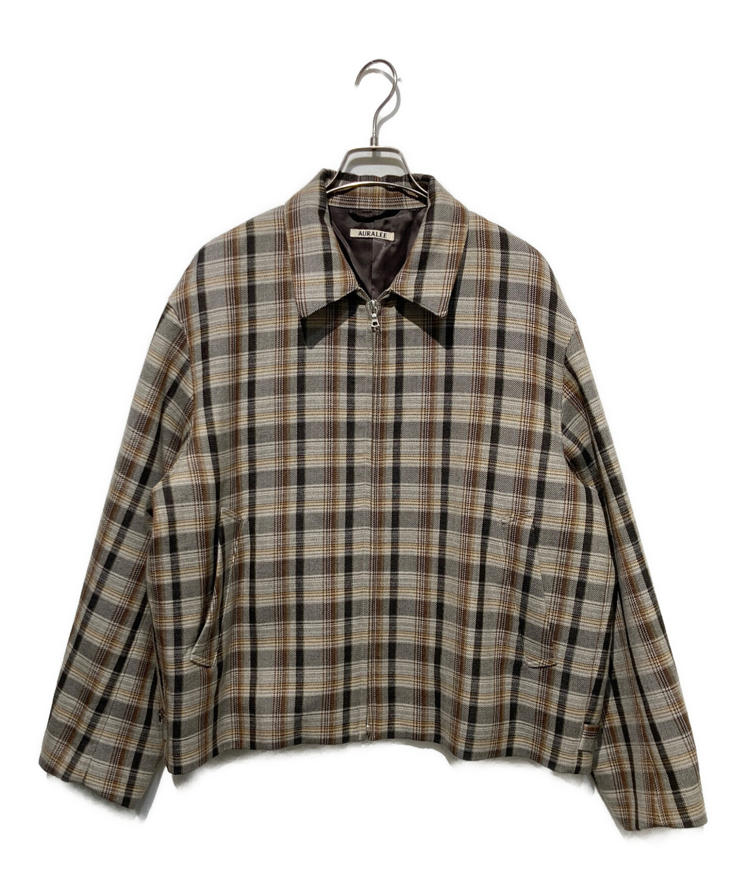 中古・古着通販】AURALEE (オーラリー) DOUBLE FACE CHECK ZIP BLOUSON