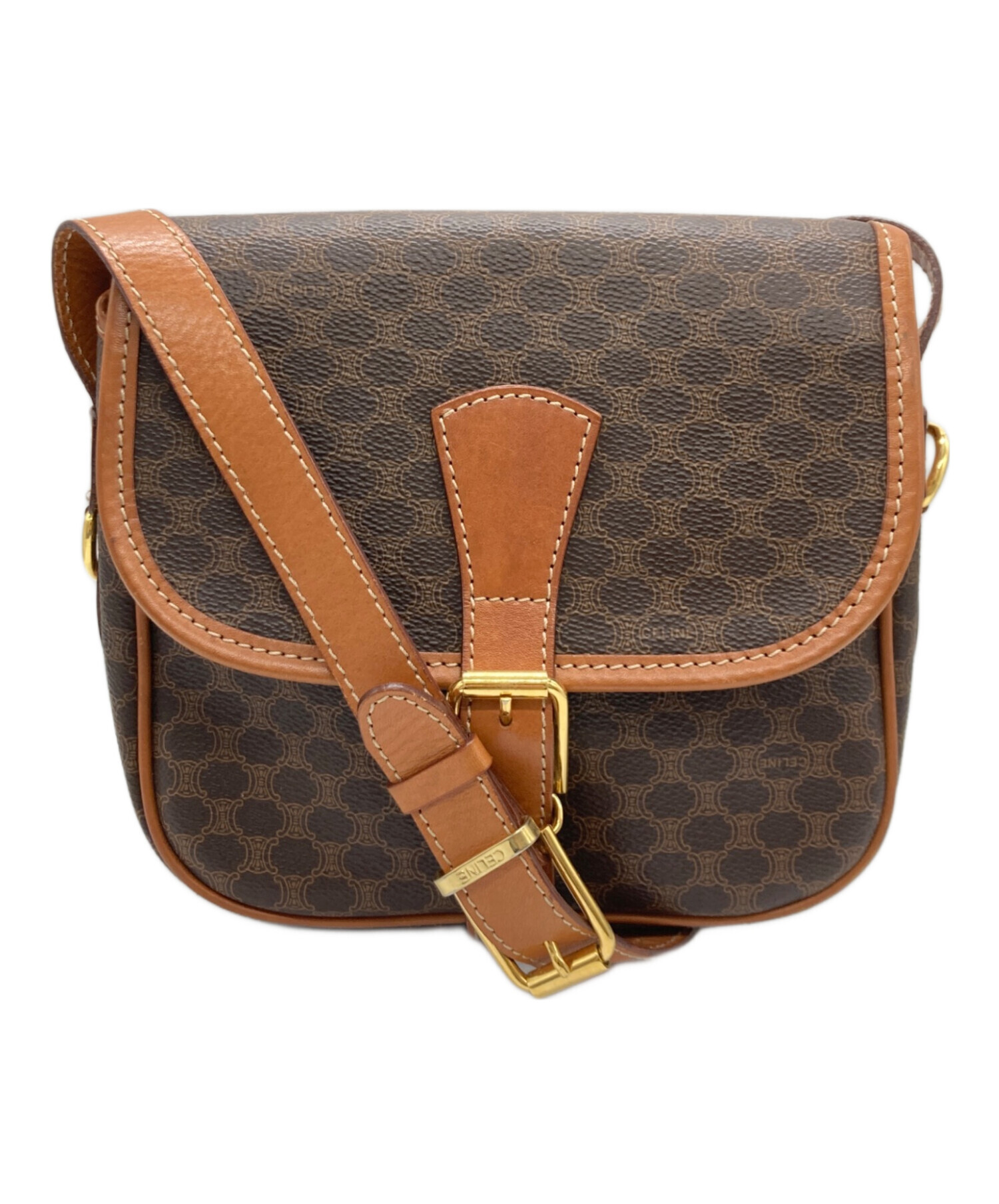 中古・古着通販】CELINE (セリーヌ) マカダム柄ショルダーバッグ