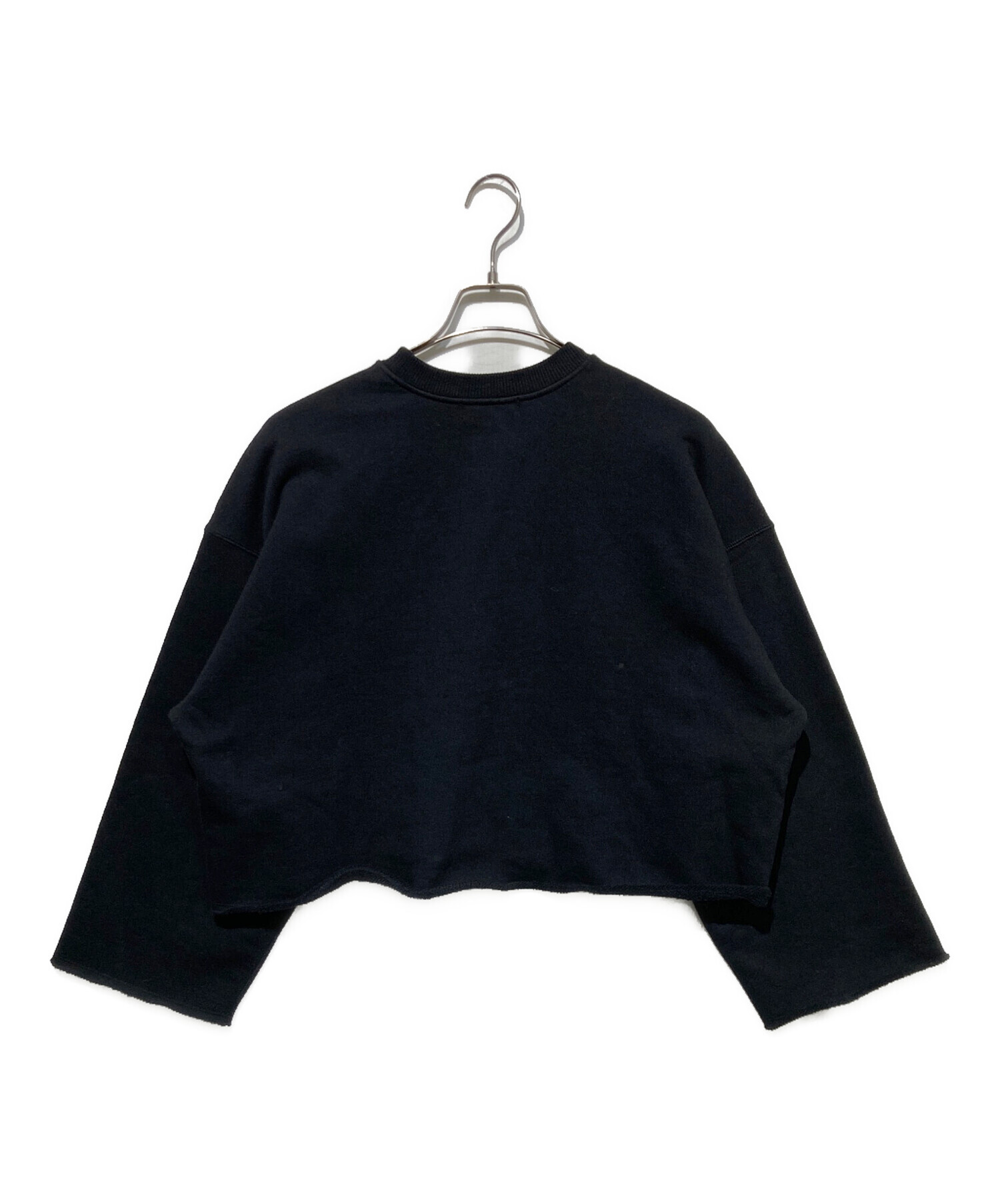 中古・古着通販】SACRA (サクラ) PREMIUM FLEECE CROPPED TOP ブラック